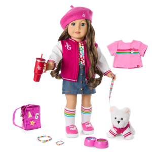 Truly Me? 18-inch Doll #126. Puppy. Mini Backpack & Accessories AG? Star Squad Bundle