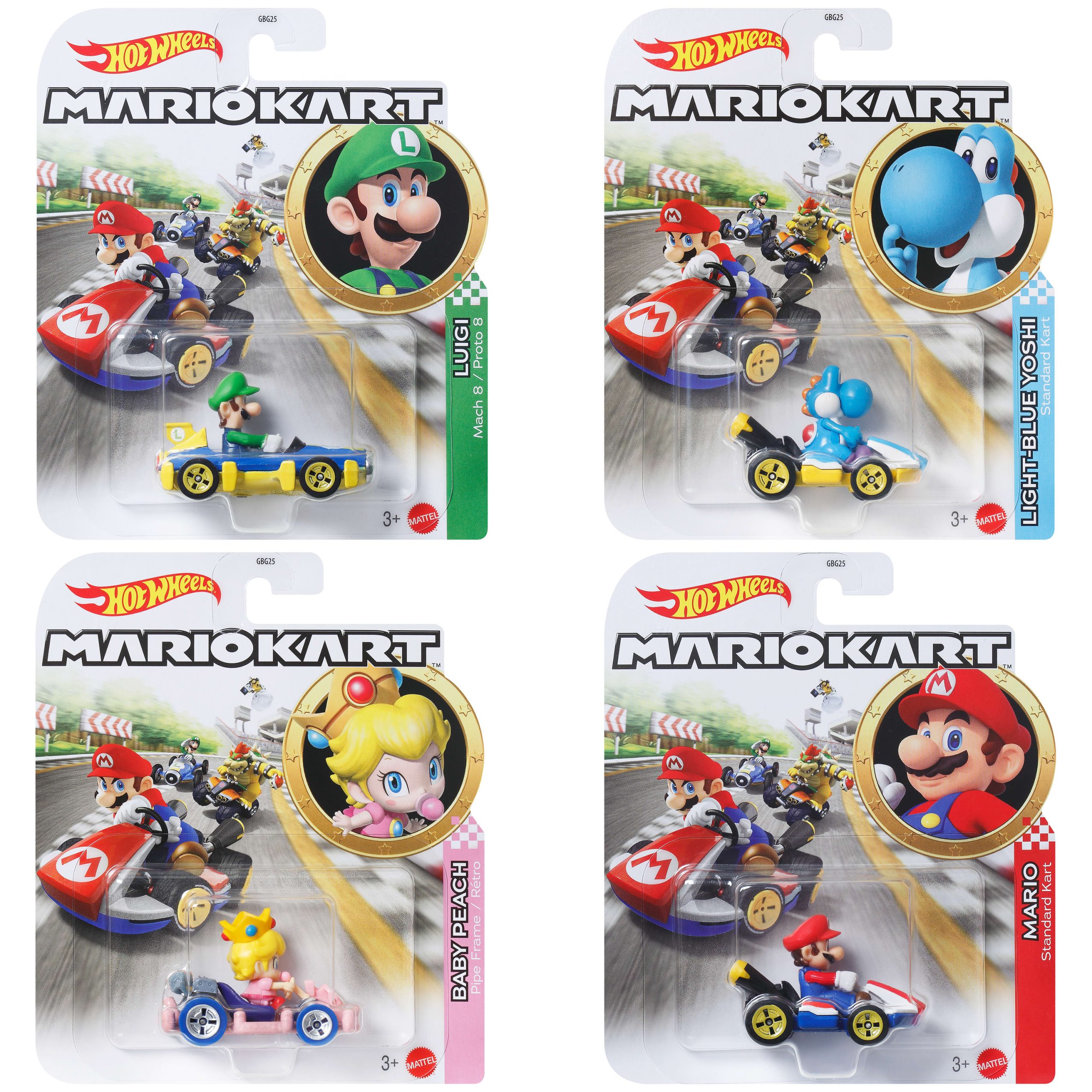 Hot Wheels Mario Kart Veh??culo de Juguete Personajes Sorpresa