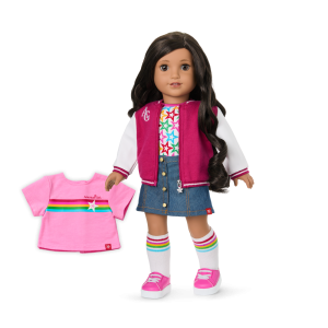 Truly Me? 18-inch Doll #108 with curly black-brown hair