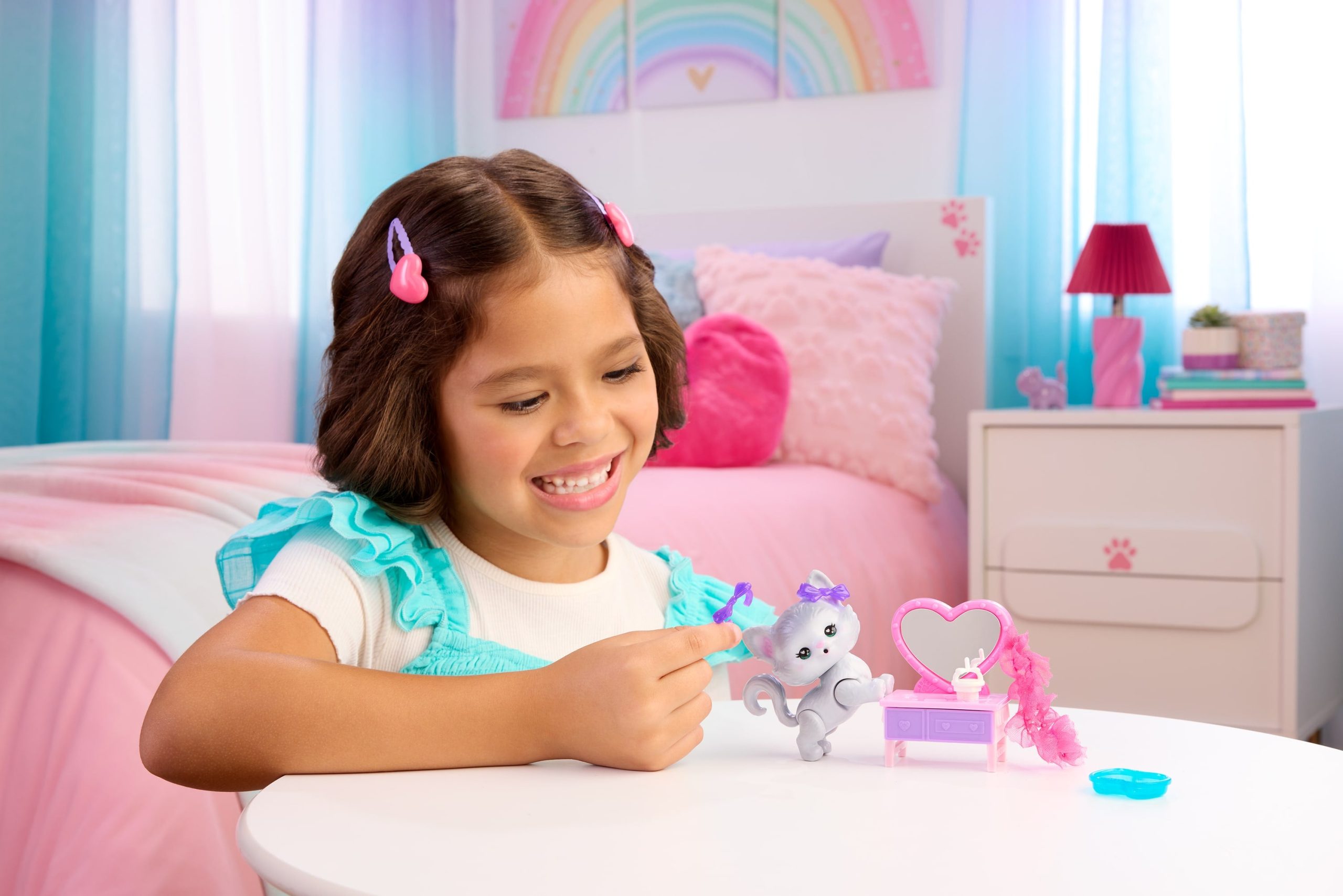 Barbiedream Squad Pet Kitty And Vanity With Color-Changing Accessories - Image 2