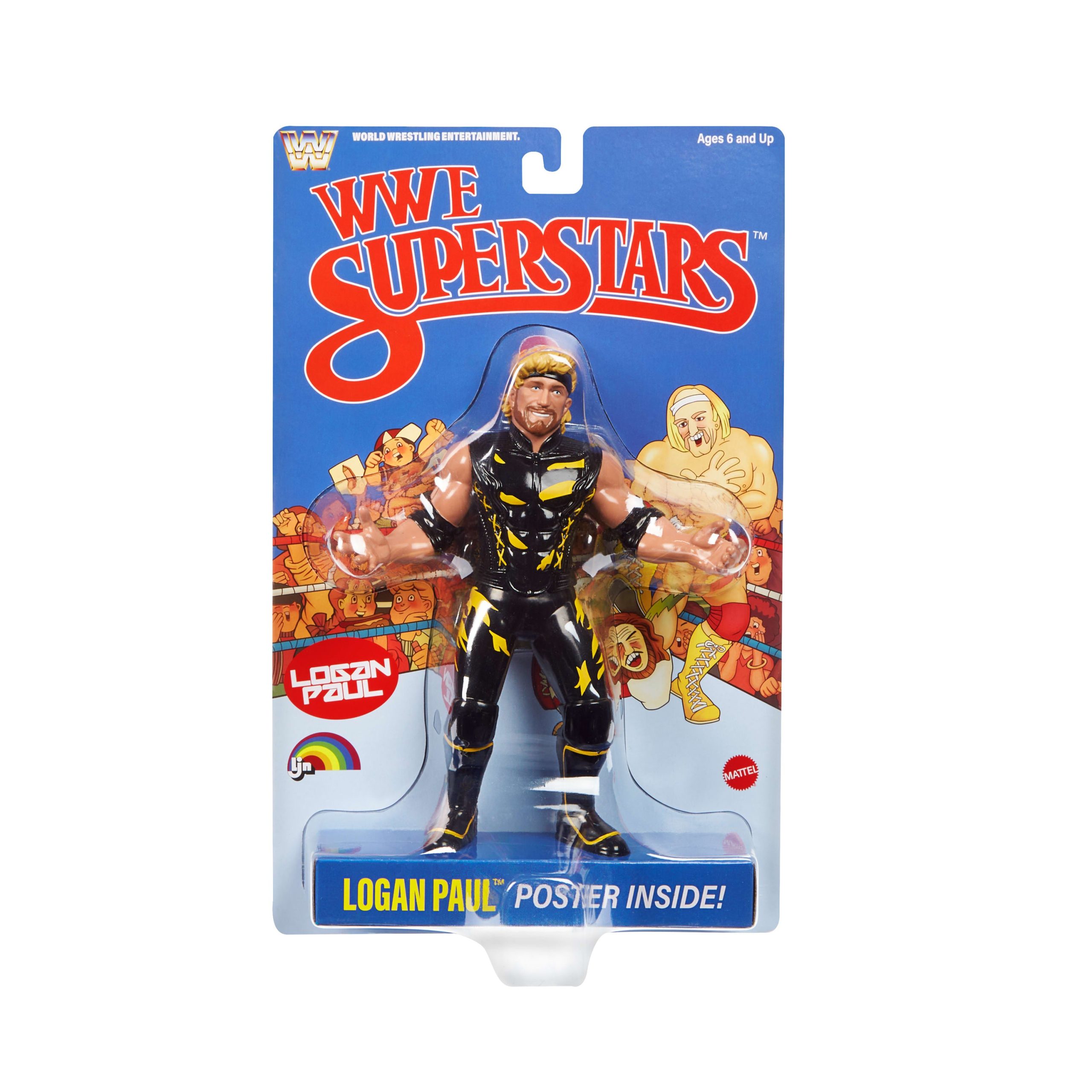 WWE Ljn Superstars Logan Paul Action Figure. 1980s Retro 8-inch Collectible Toy - Image 6