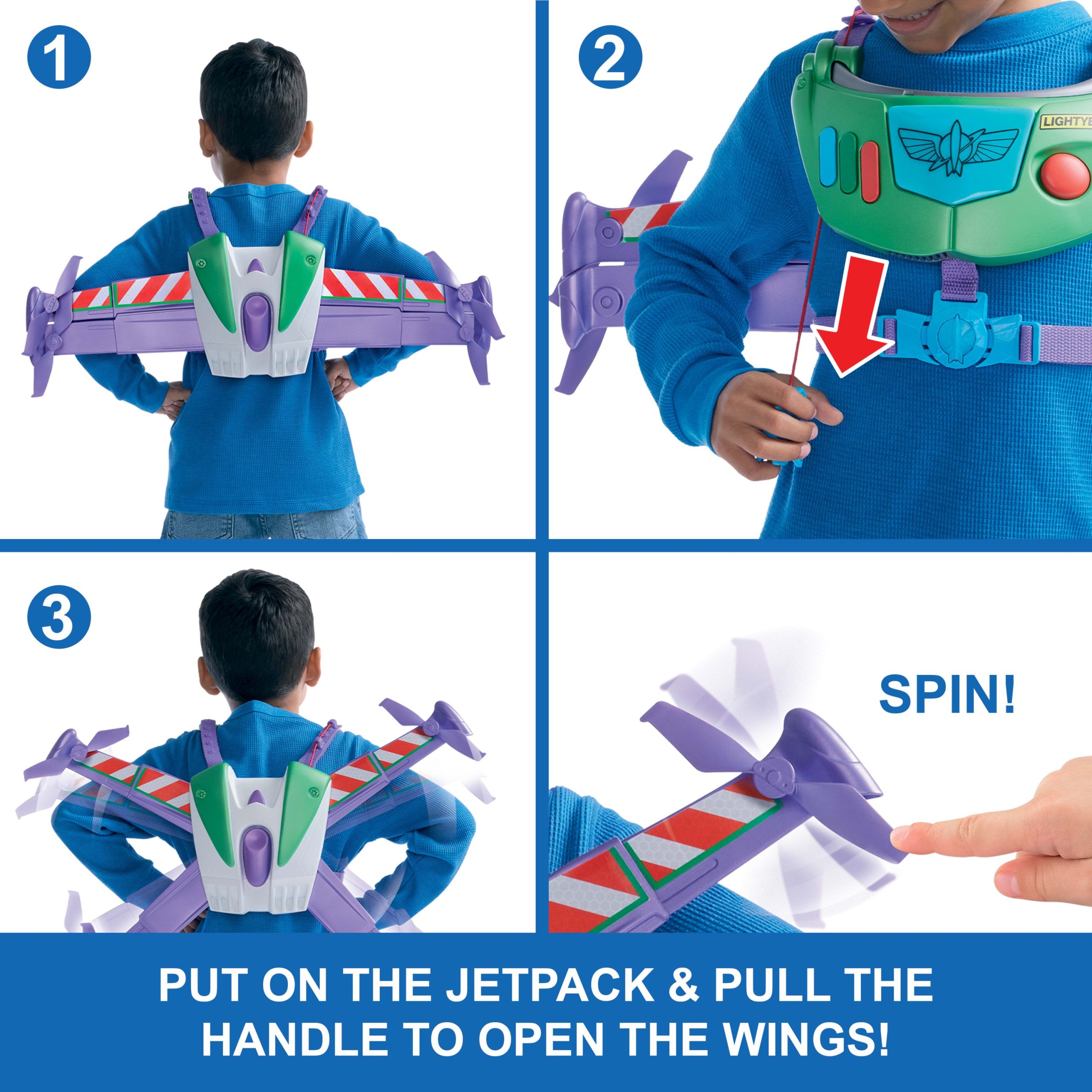 Disney And Pixar Toy Story 5 Hi-Tech Space Ranger Jetpack. Kids Role Play Gear With Lights & Sounds - Image 4