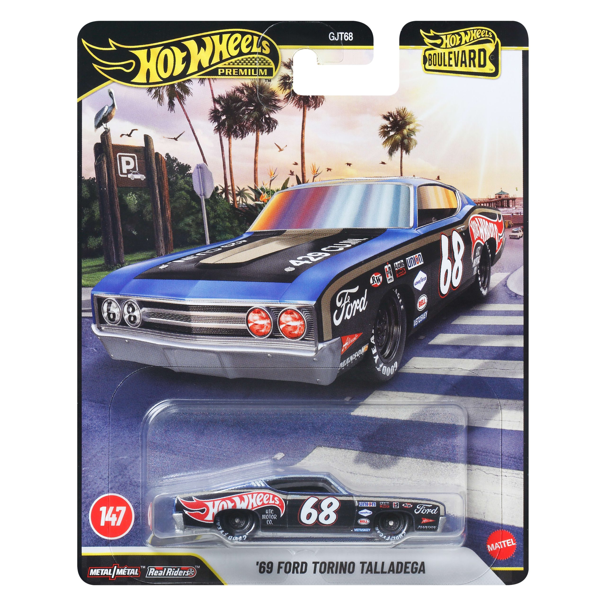 Hot Wheels Collector Veh??culo de Colecci??n Auto Boulevard Ford Torino Talladega 68