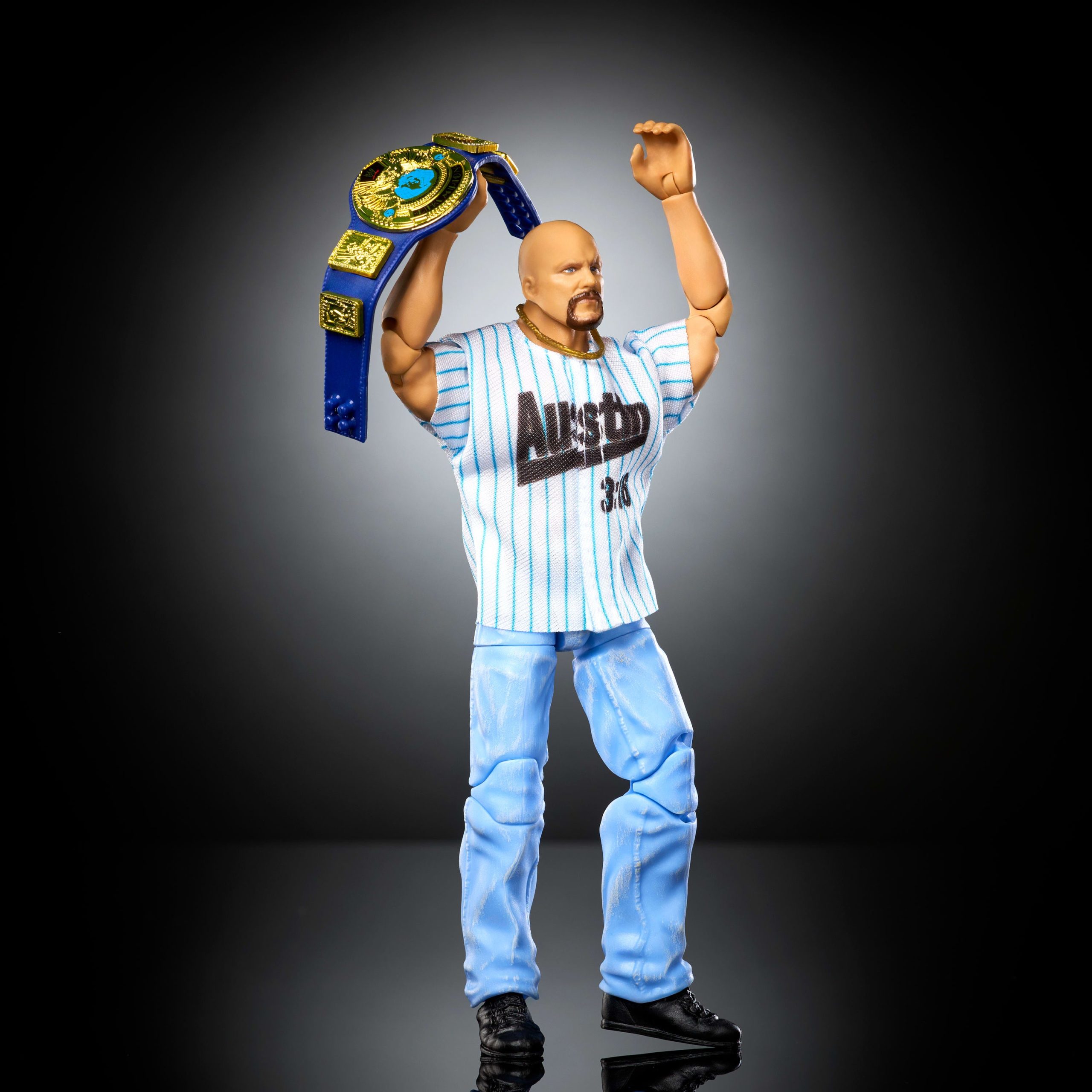 WWE Elite Legends Stone Cold Steve Austin Action Figure & Accessories. Series 30 6-inch Set - Image 4