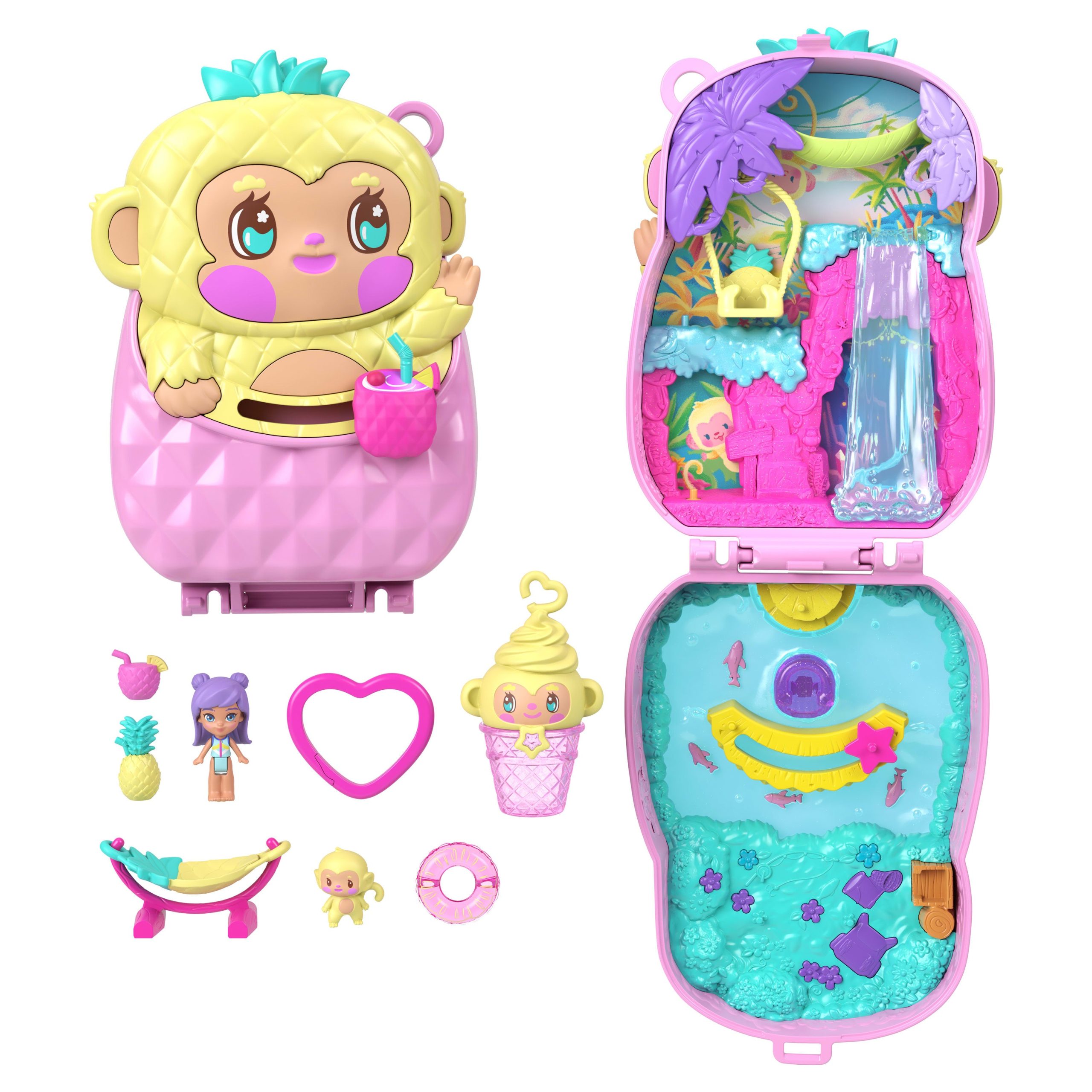 Polly Pocket Set de Juego Compacto Changuito Pi?a Colada