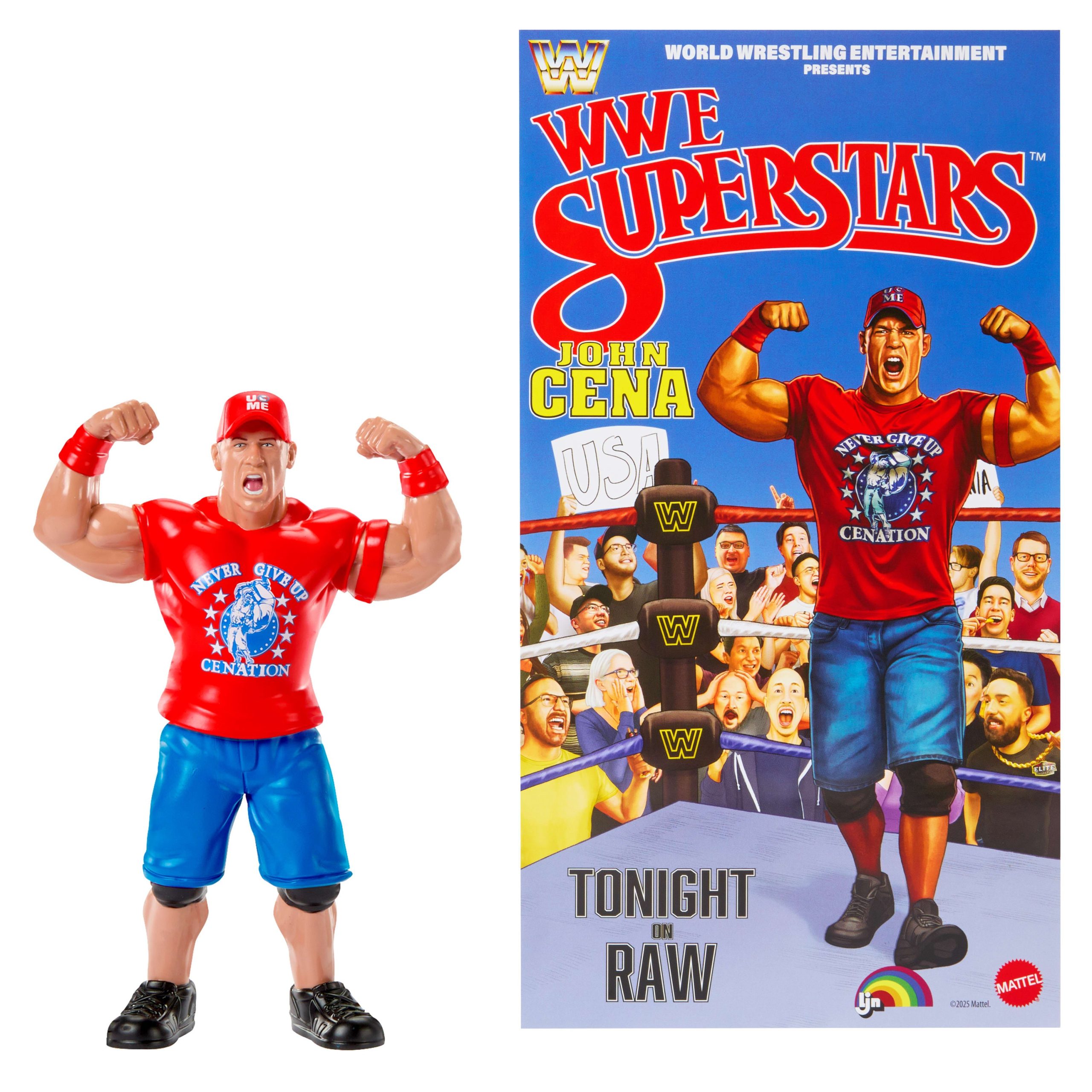 WWE Ljn Superstars John Cena Action Figure. 1980s Retro 8-inch Collectible Toy