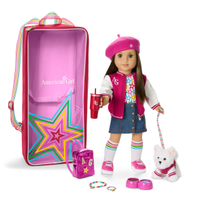 Truly Me? 18-inch Doll #107. Accessories. Puppy & Doll Carrier