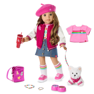 Truly Me? 18-inch Doll #118. Puppy. Mini Backpack & Accessories AG? Star Squad Bundle