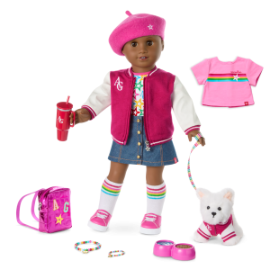 Truly Me? 18-inch Doll #114. Puppy. Mini Backpack & Accessories AG? Star Squad Bundle