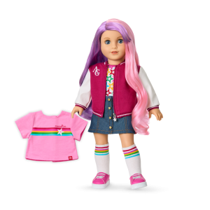 Truly Me? 18-inch Doll #116 with wavy purple-and-pink hair