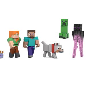 Minecraft Vanilla Figura de Accion Paquete Constructor de Mundos de 3.25 pulgadas