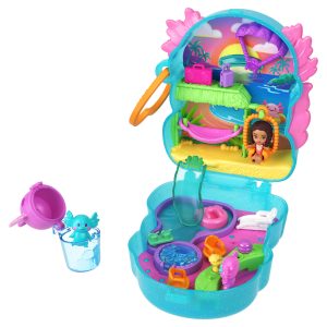 Polly Pocket Conjunto de Brinquedo Compacto Axolote