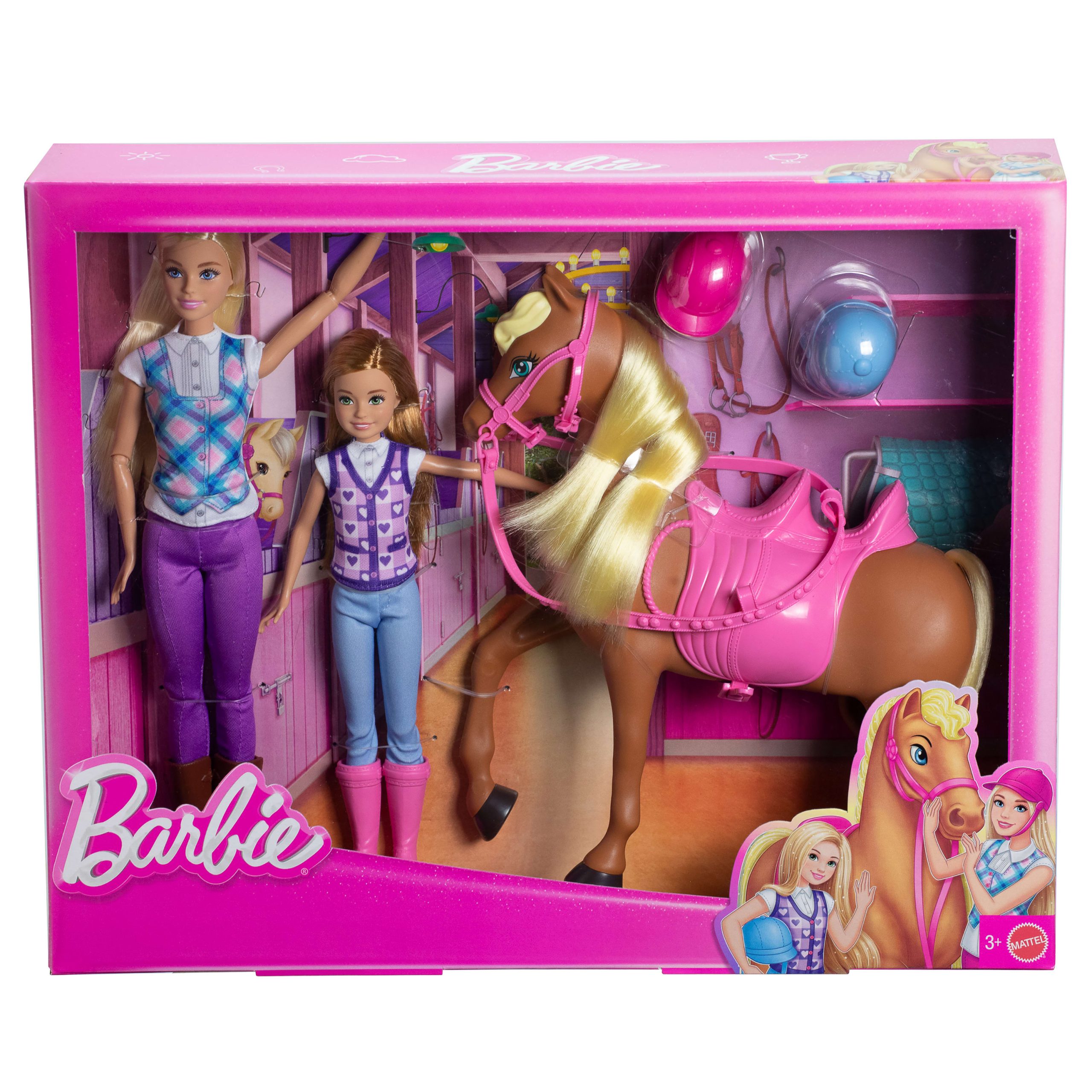 Barbie Coffret Cheval et 2?Poup??es Avec Casques et Accessoires - Image 6