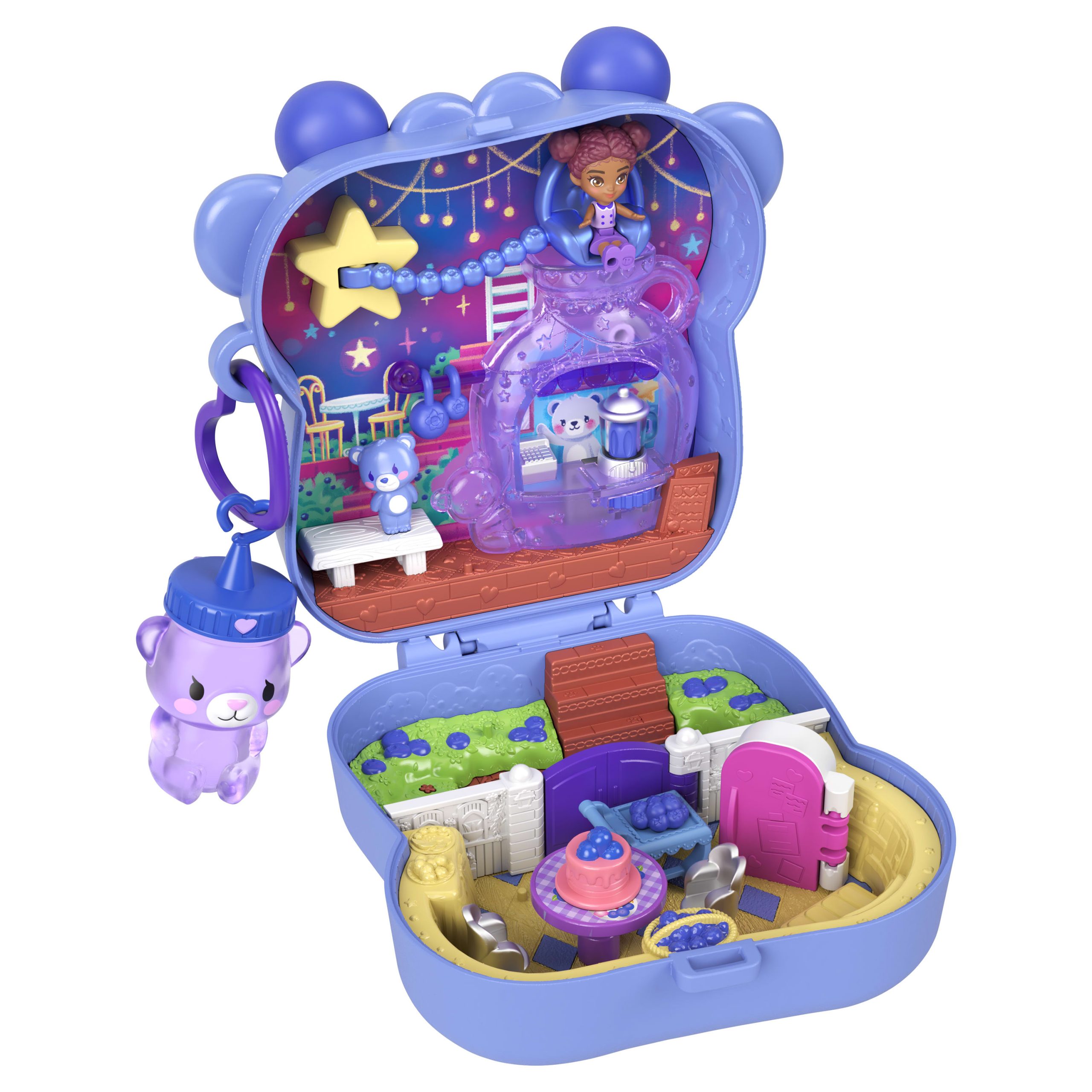 Polly Pocket Conjunto de Brinquedo Compacto Ursinhos Abra?o de Amora Azul - Image 5