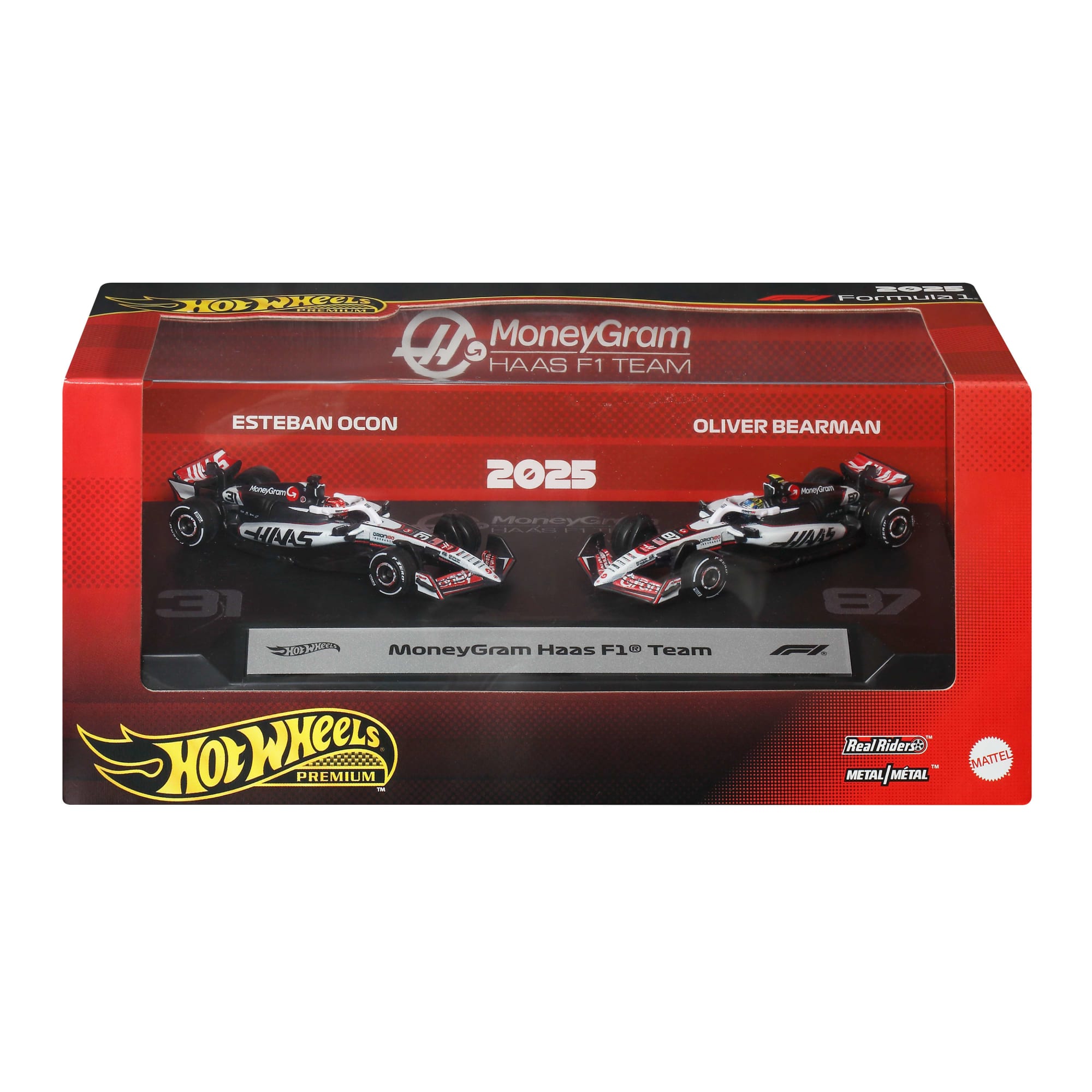 Hot Wheels Premium  MoneyGram Haas 2025 Formula 1? Team #31 & Team #87