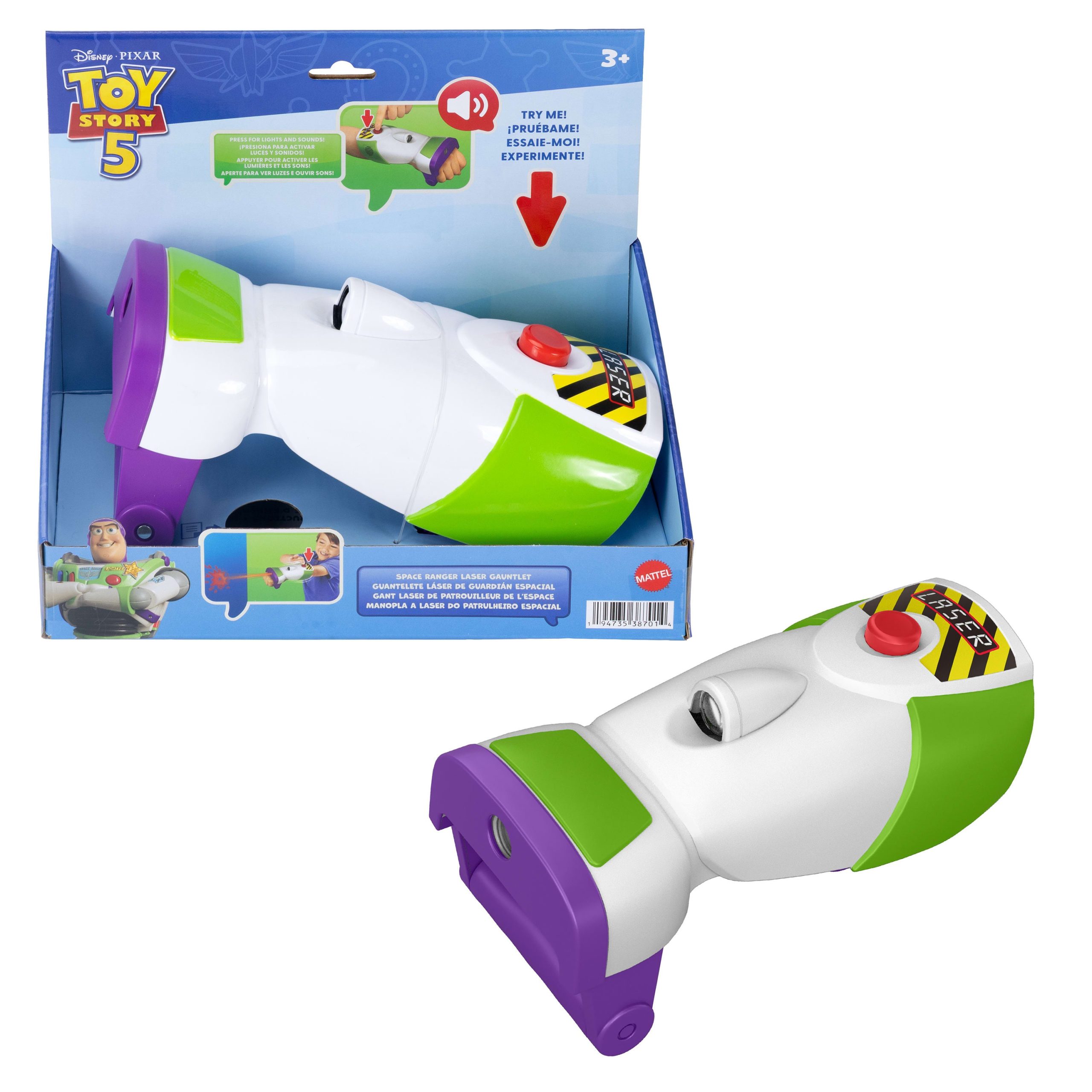 Pixar Toy Story 5 Figura de Acci??n Buzz Lightyear Laser Tag