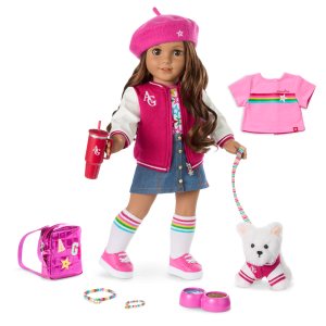Truly Me? 18-inch Doll #117. Puppy. Mini Backpack & Accessories AG? Star Squad Bundle