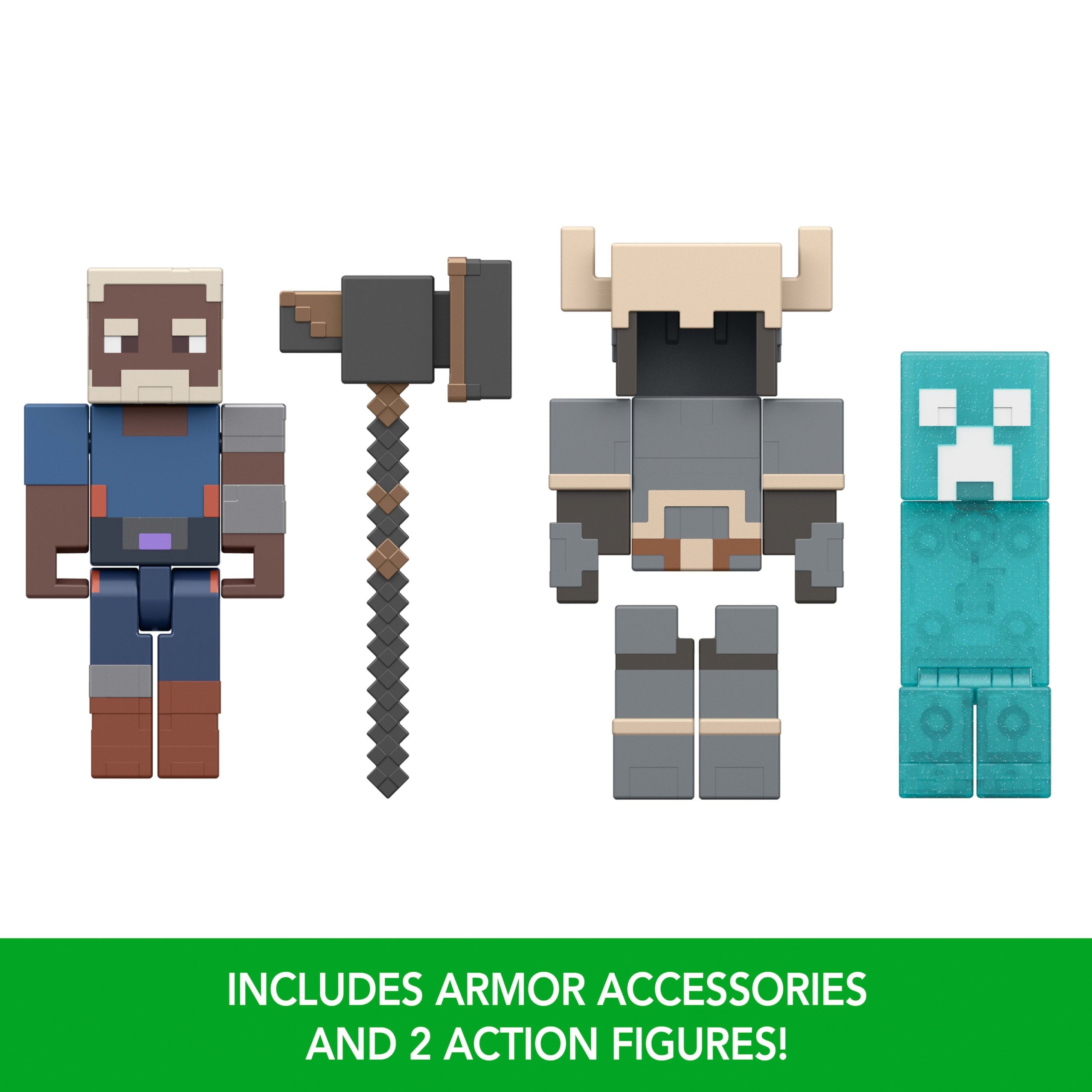 Minecraft?Dungeons II?Action Figures?& Accessories?Multipack. 3.25-Inch?Scale & Pixelated Design - Image 3