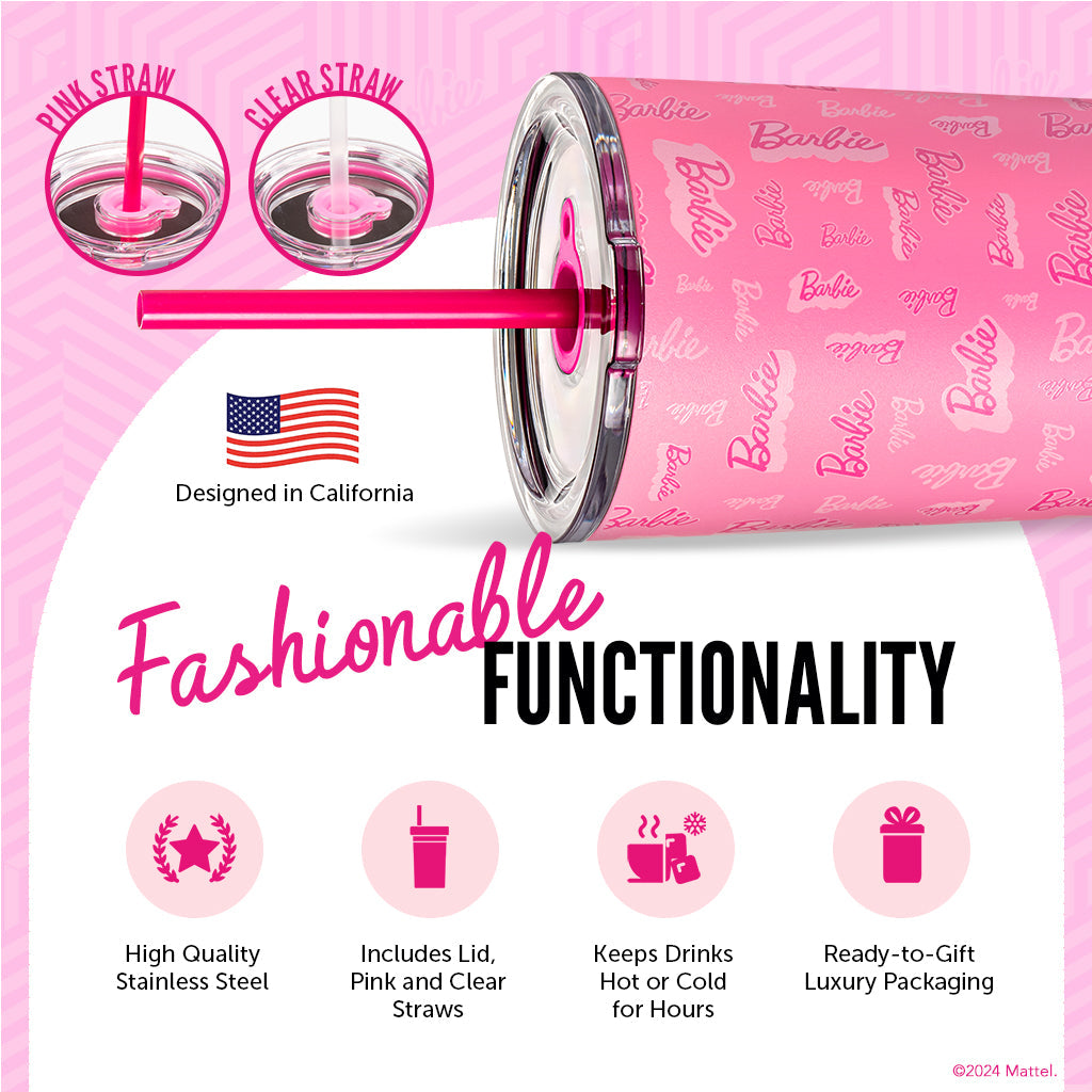 Barbie? Best Day Ever Tumbler - 24 Oz - Image 3