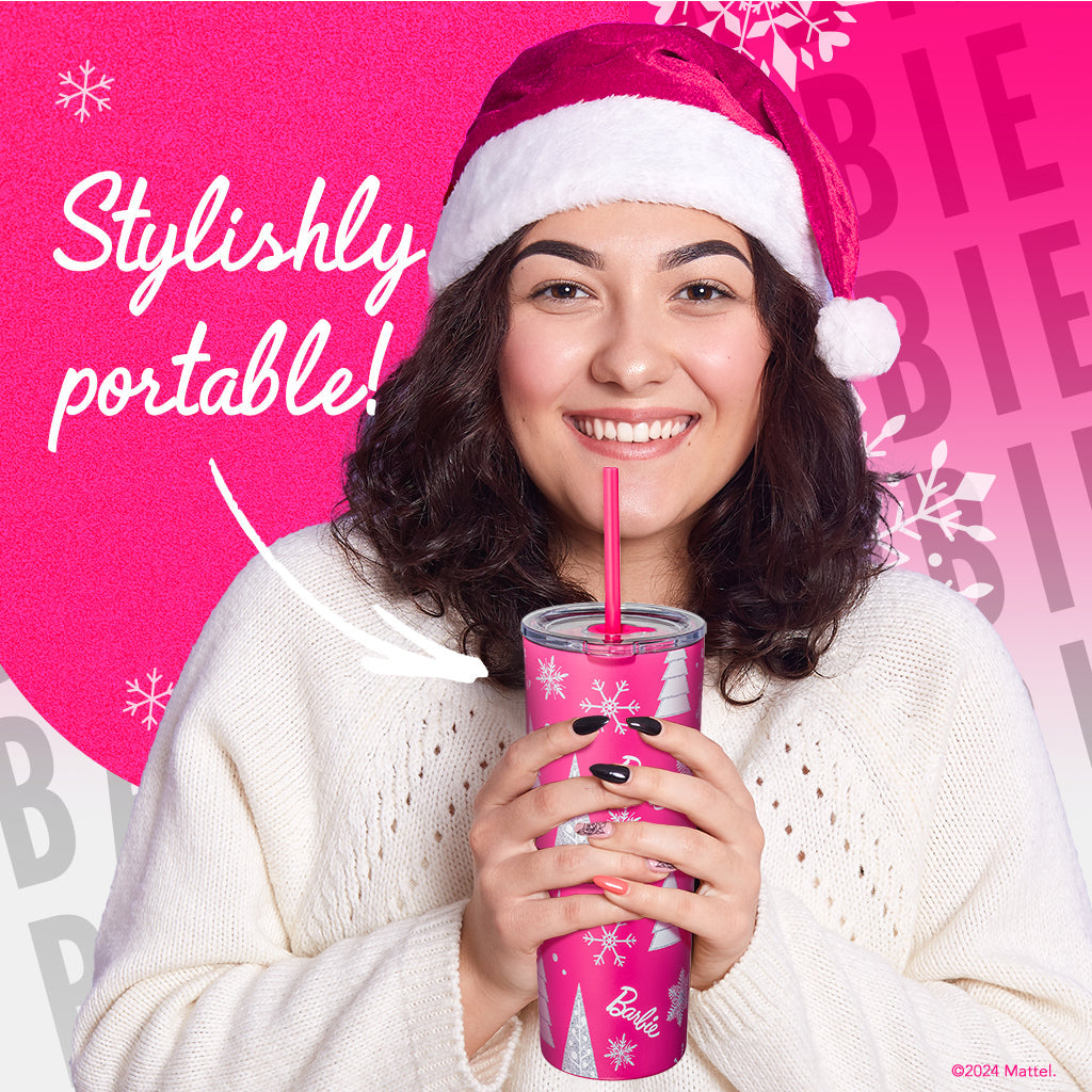 Barbie? Pink Christmas Tumbler - Image 4