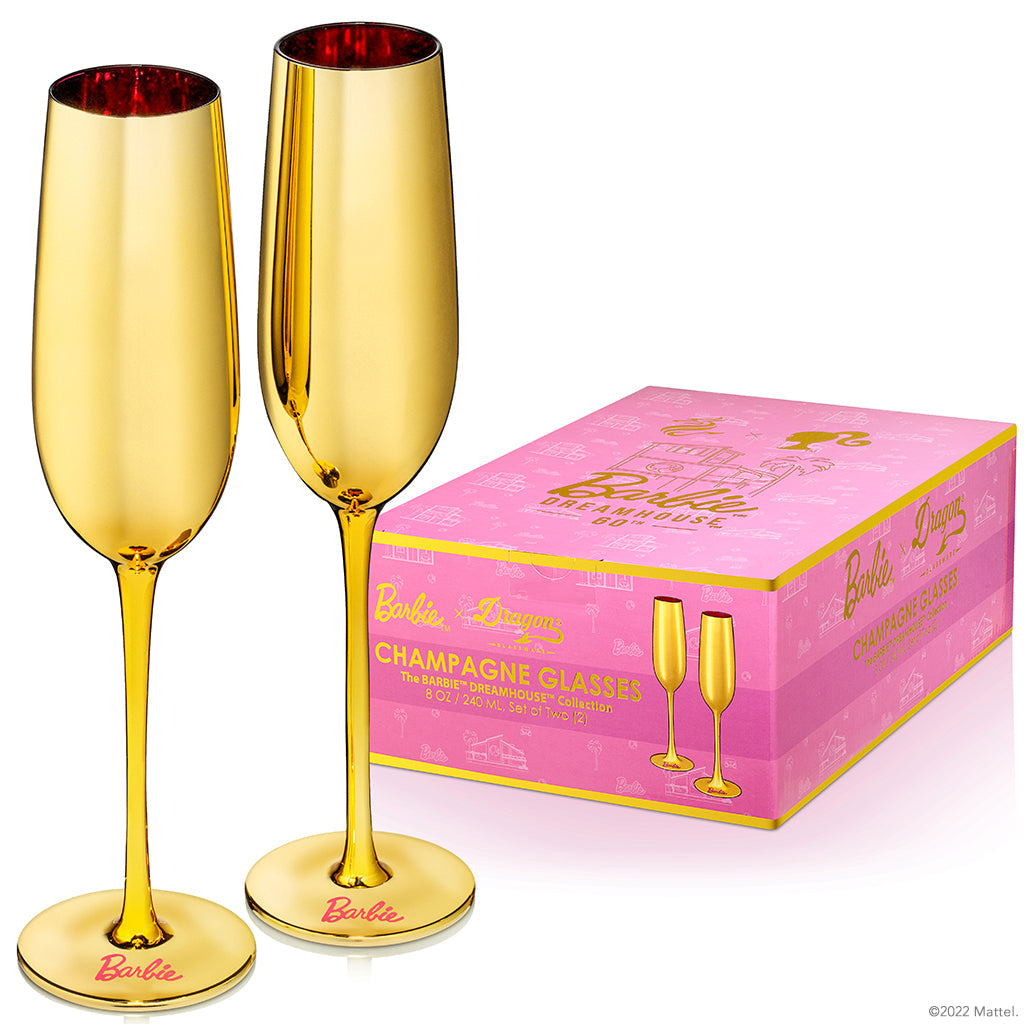 Barbie? X Dragon Glassware? Dreamhouse? Champagne Flutes