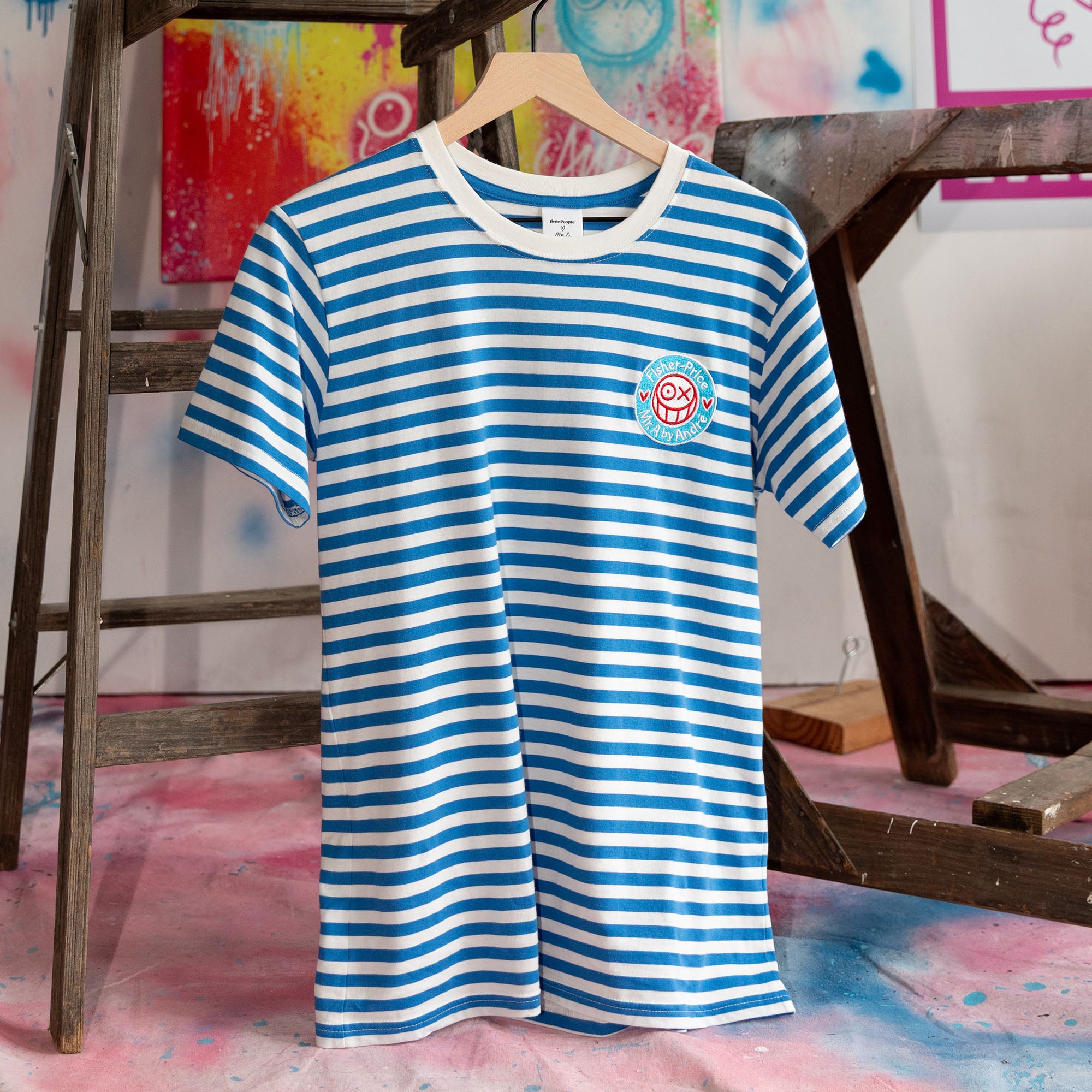Fisher Price x Andr?? Saraiva Blue Striped T-shirt - Image 5