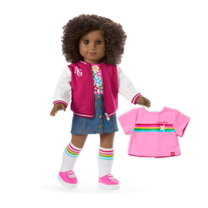 Truly Me? 18-inch Doll #112 with curly dark-brown hair