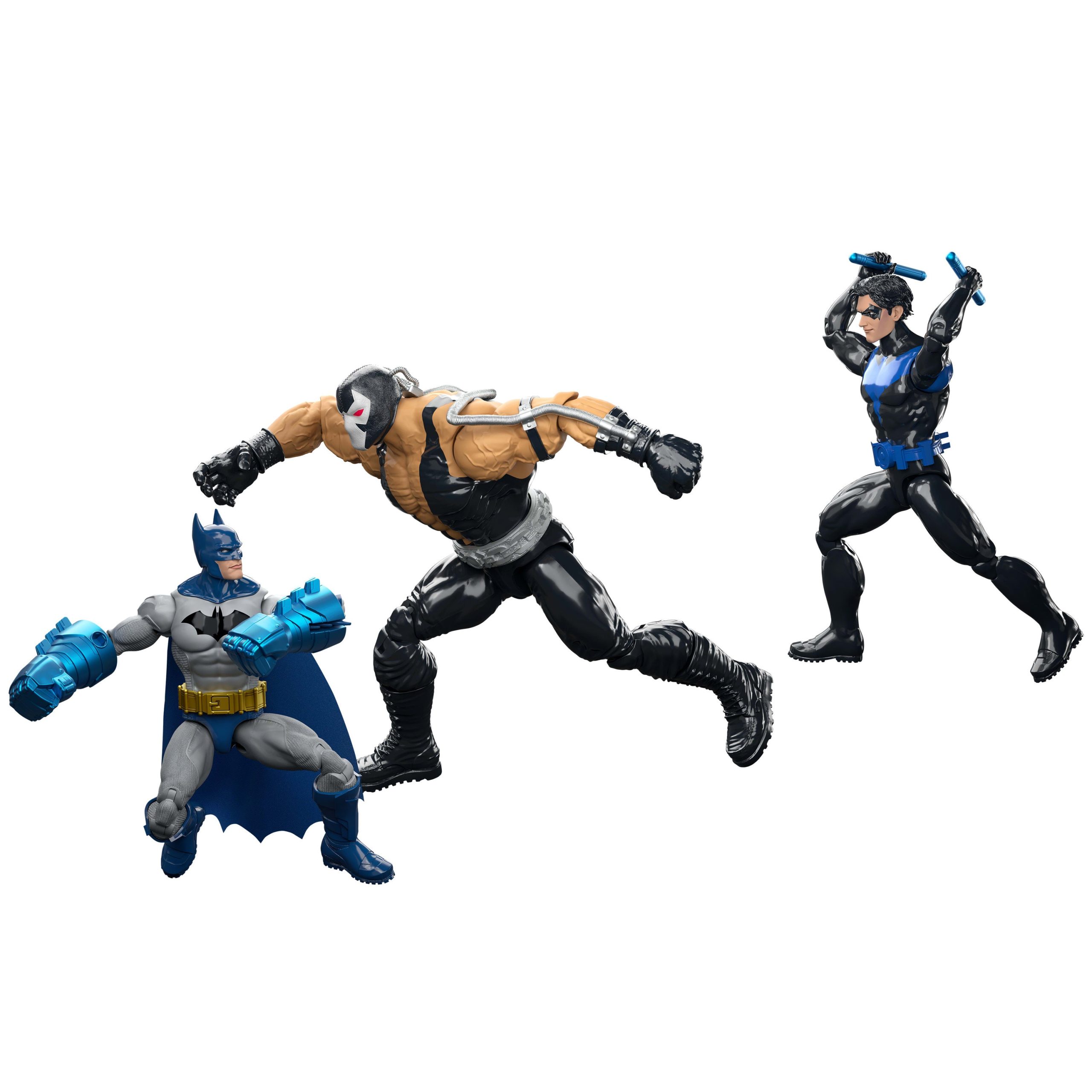 DC Premier Batman & Nightwing vs Bane Pack 6.5 Inch Scale Action Figures. Accessories