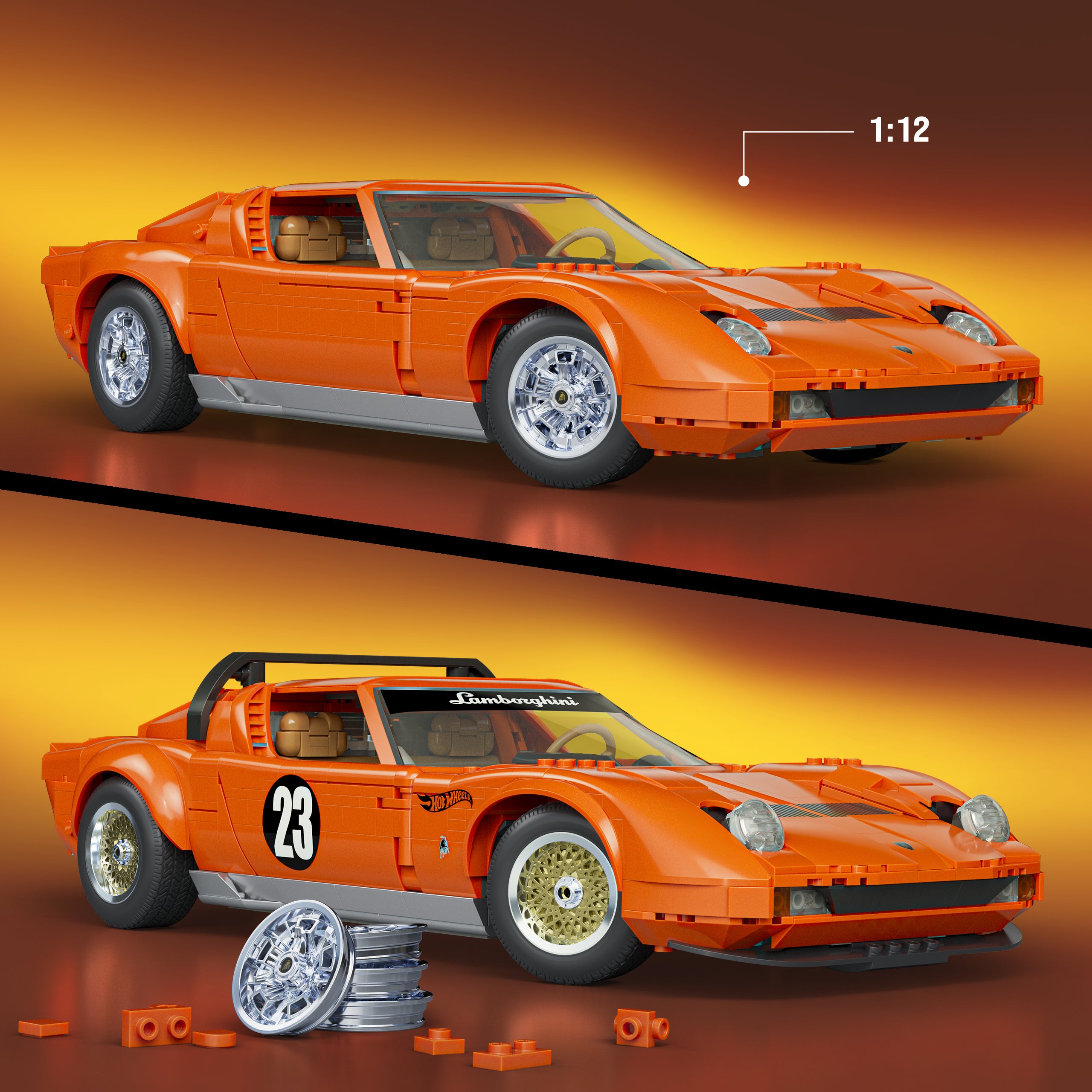 Hot?Wheels-Coffret de Construction Lamborghini Miura P400 Sv de 1971 - Image 3