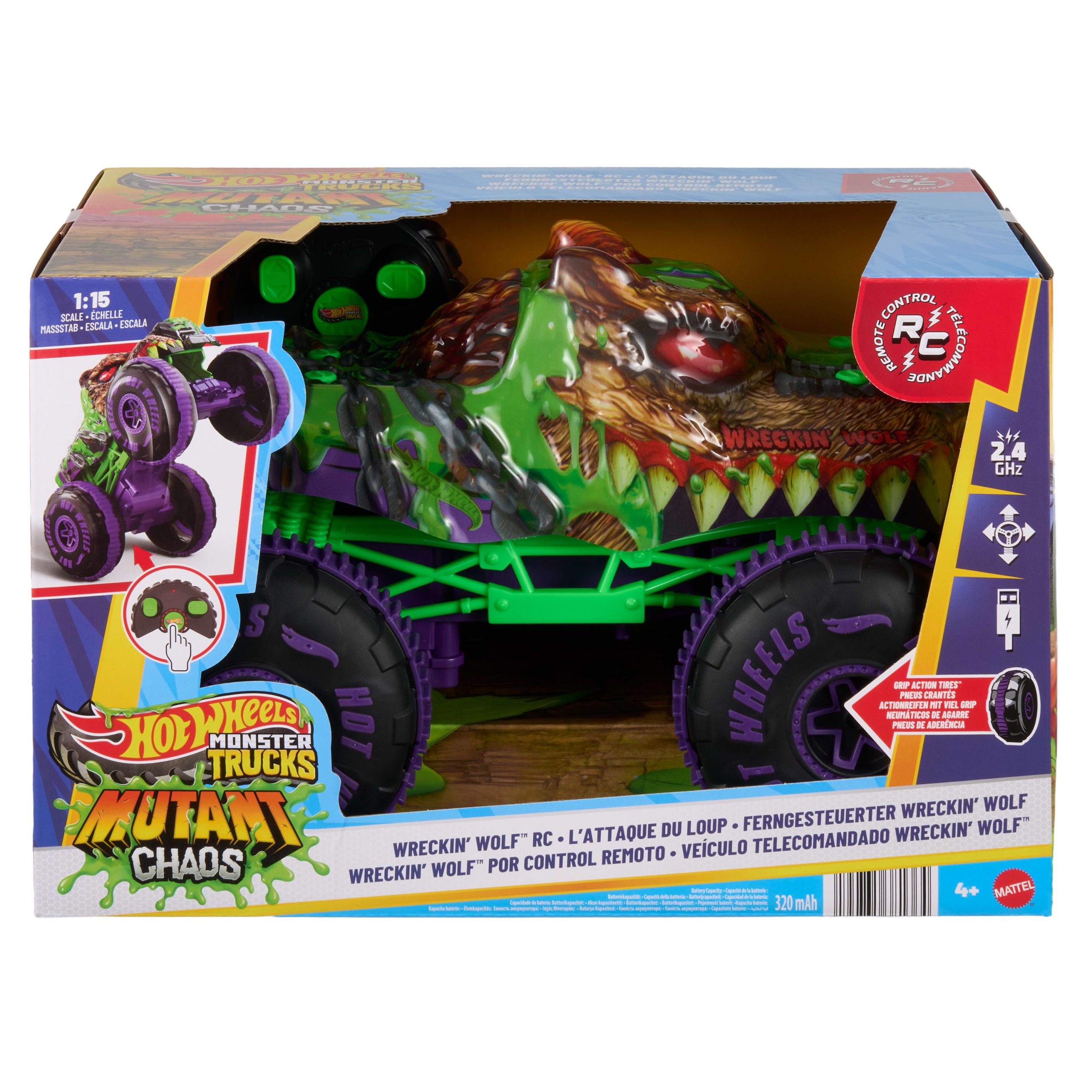 Hot?Wheels Monster Trucks Loup Ravageur T??l??command?? - Image 6