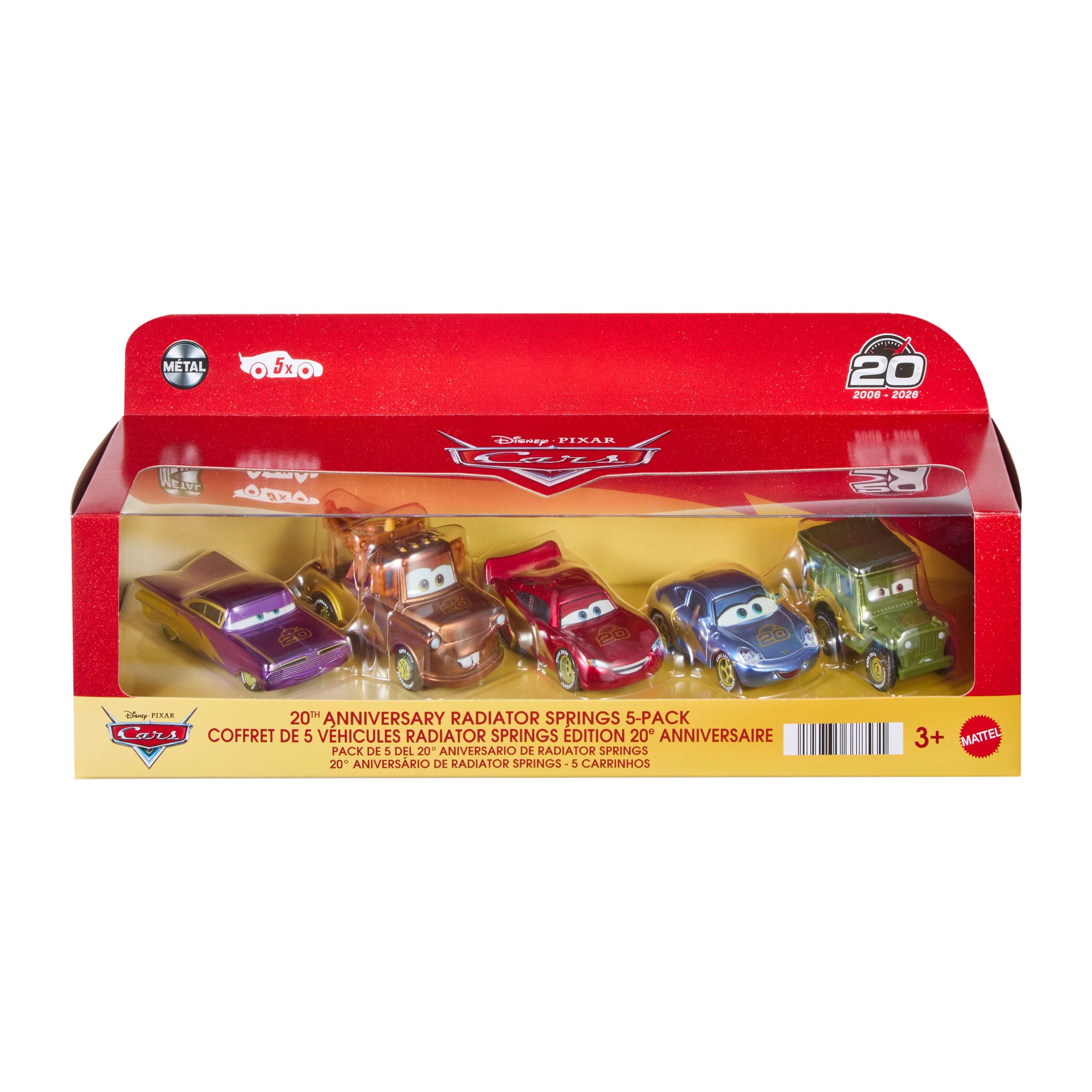 Carros da Disney e Pixar Diecast Ve??culo de Brinquedo Carro De Anivers??rio Pacote Com 5 - Image 6