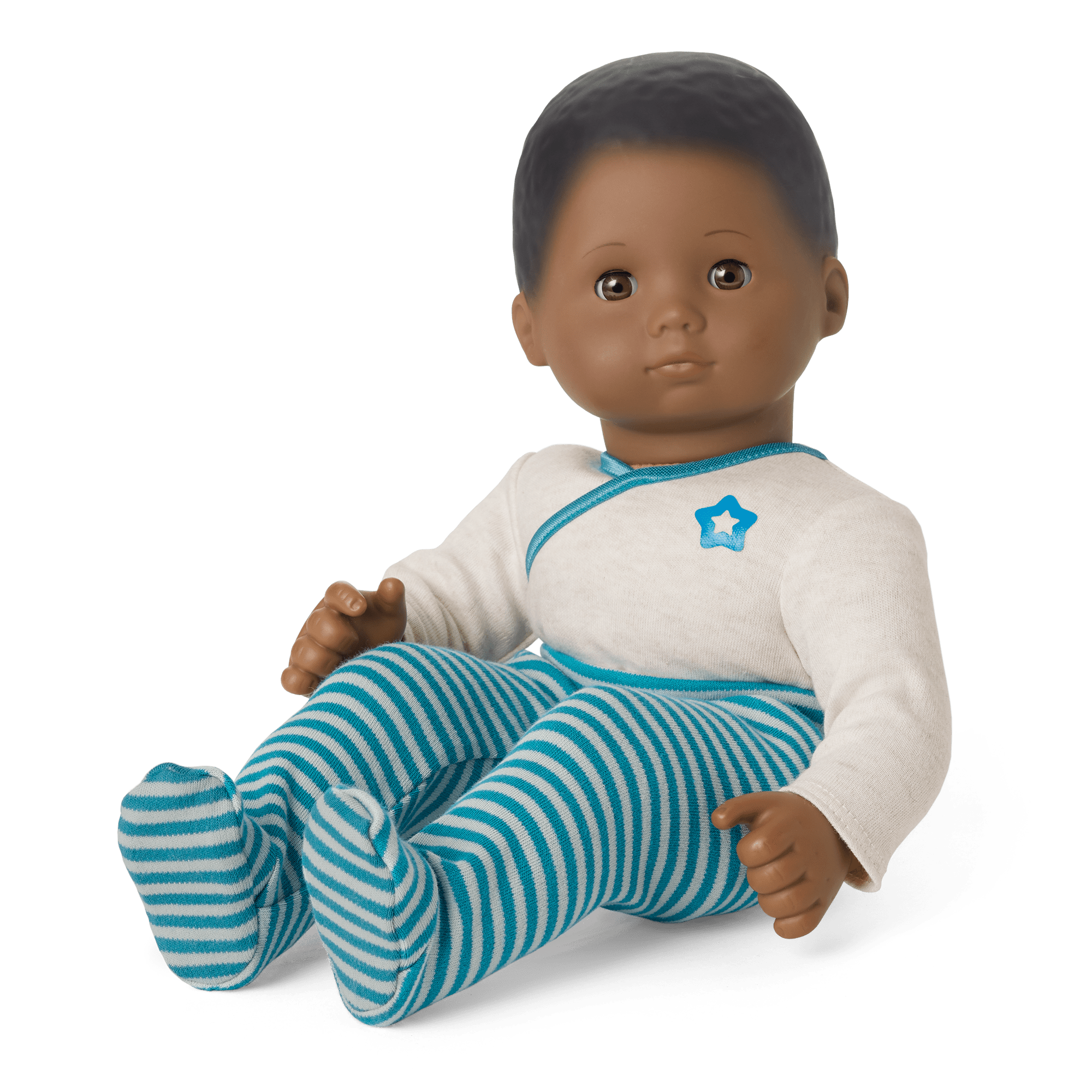 Bitty Baby? Doll #1 with black hair in Soft Blue