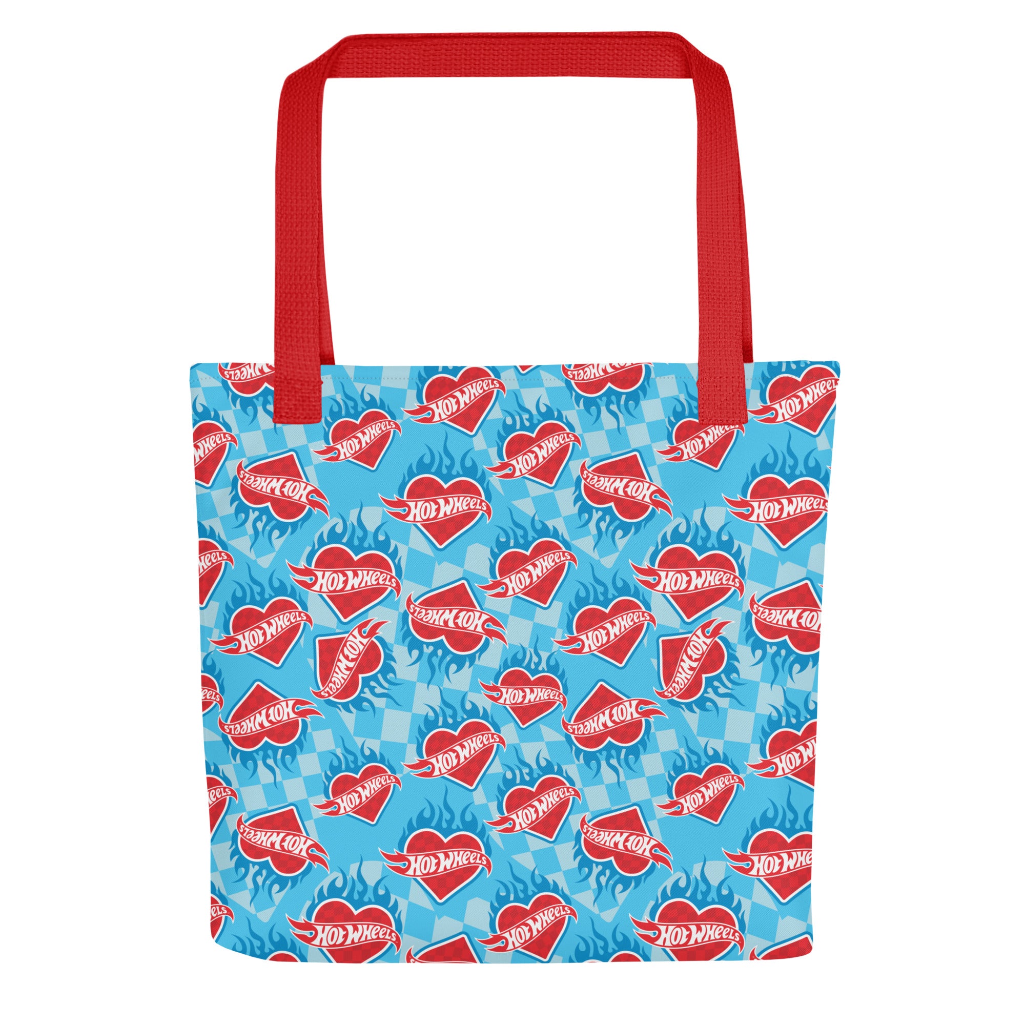 Hot Wheels Heart with Flame Tote Bag