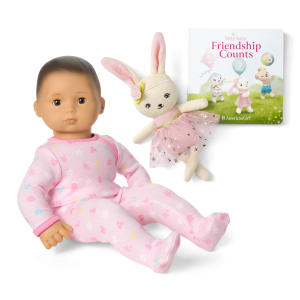 Bitty Baby? Doll #4 in Pastel Pink + Bunny Friend & Board Book