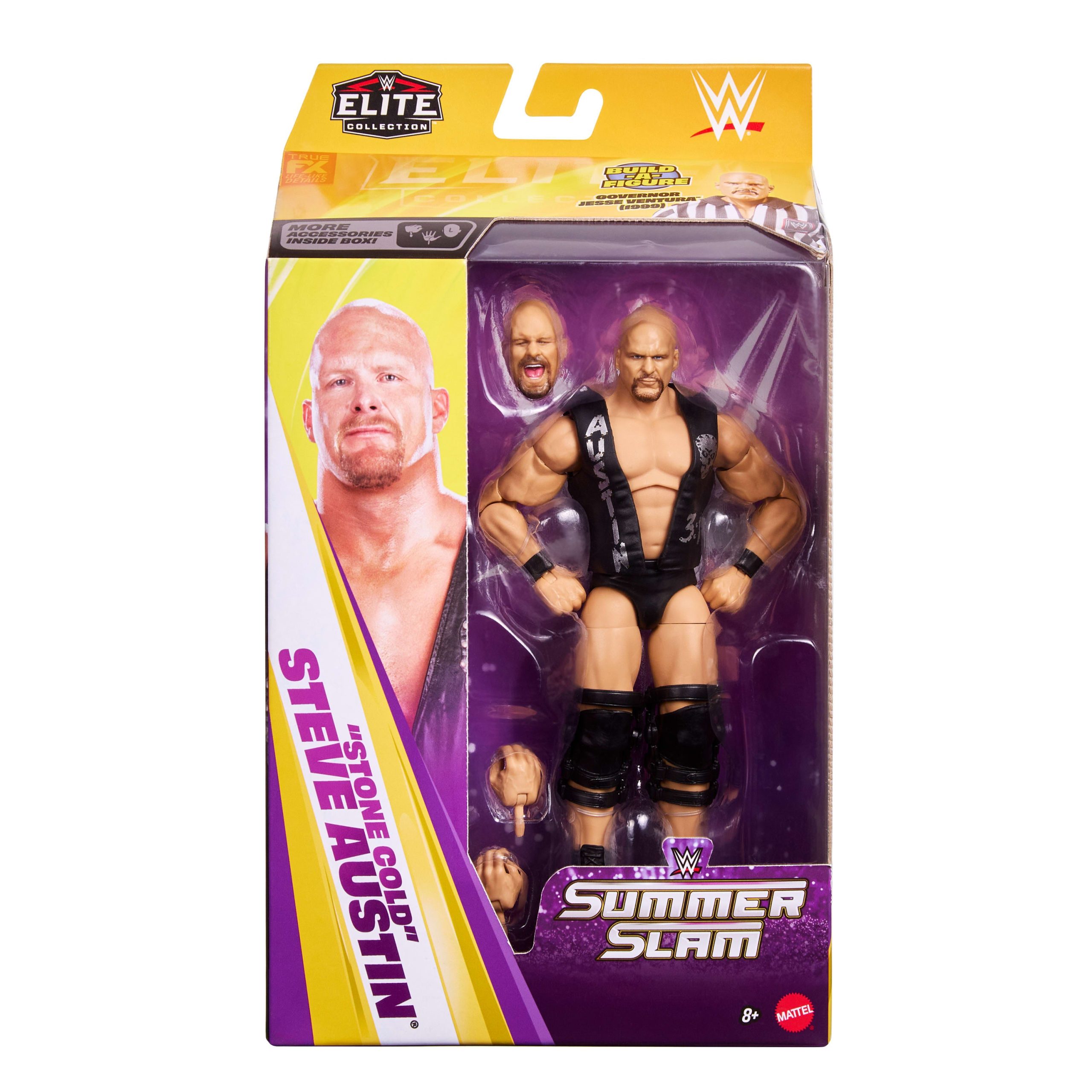 WWE Elite Collection Premium Live EVent Stone Cold Steve Austin Action Figure Set. Summerslam Series - Image 2