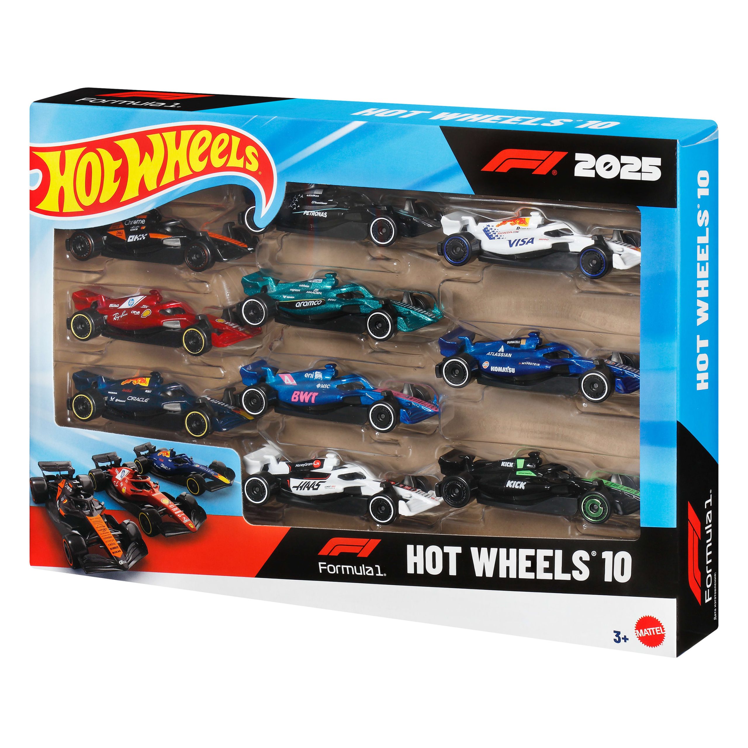 Hot Wheels-Coffret 10 Voitures de Formule 1 - Image 2