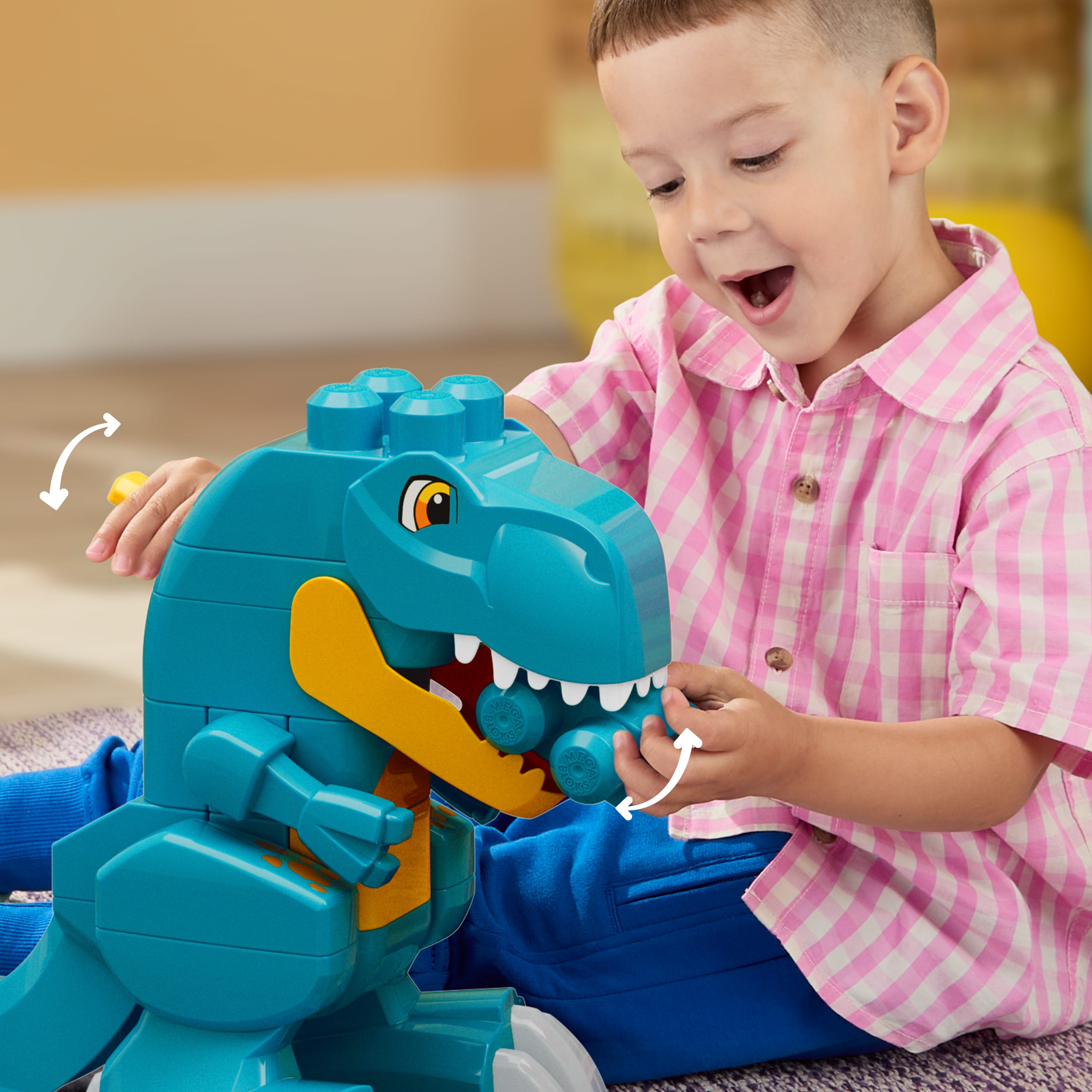 Mega Bloks Jogo de Constru??o 3 em 1 Dinossauro Monte e Ataque - Image 5