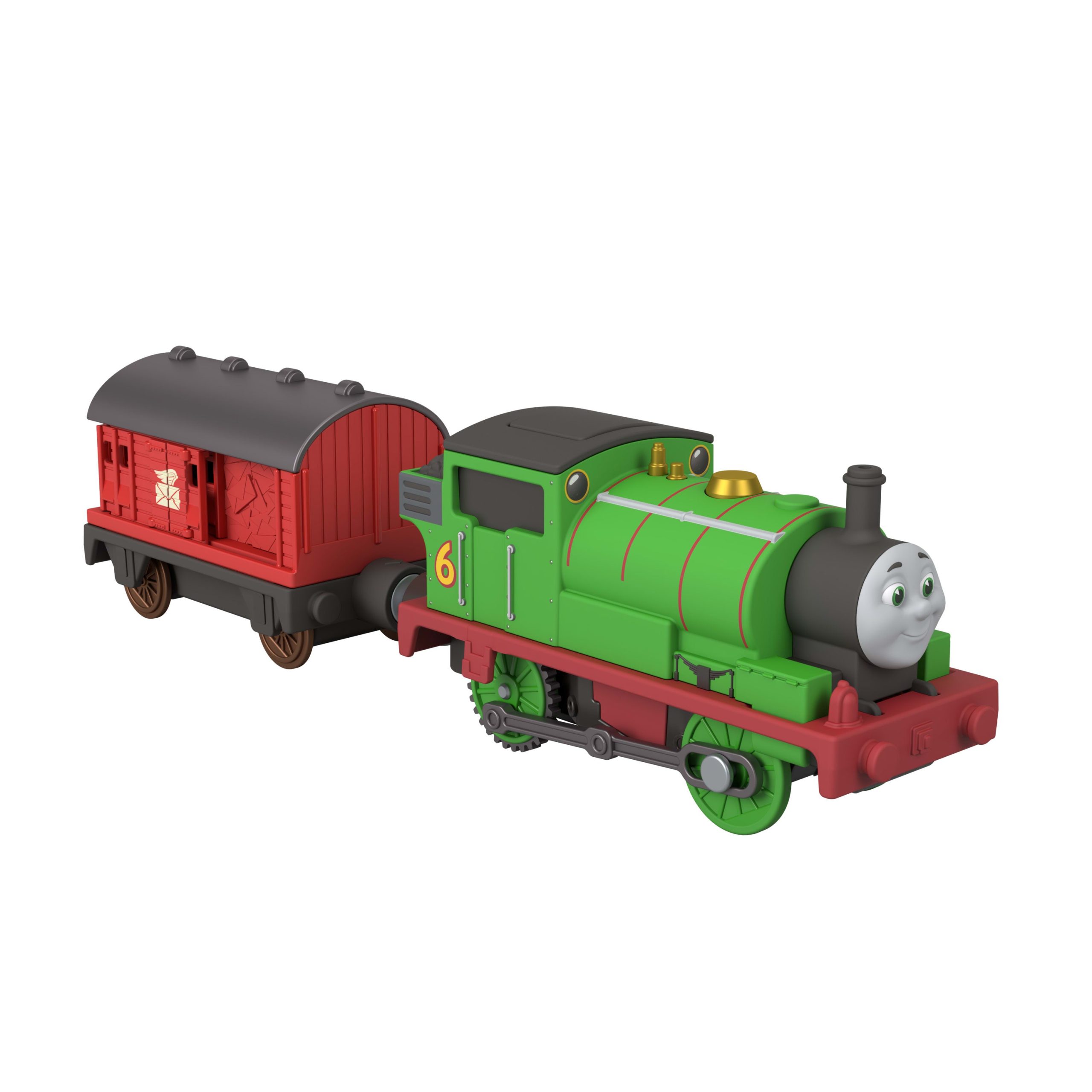 Thomas & Friends By Fisher-Price Motorized Train. Battery-Powered Toy Engine Percy & Mail Car - Image 2