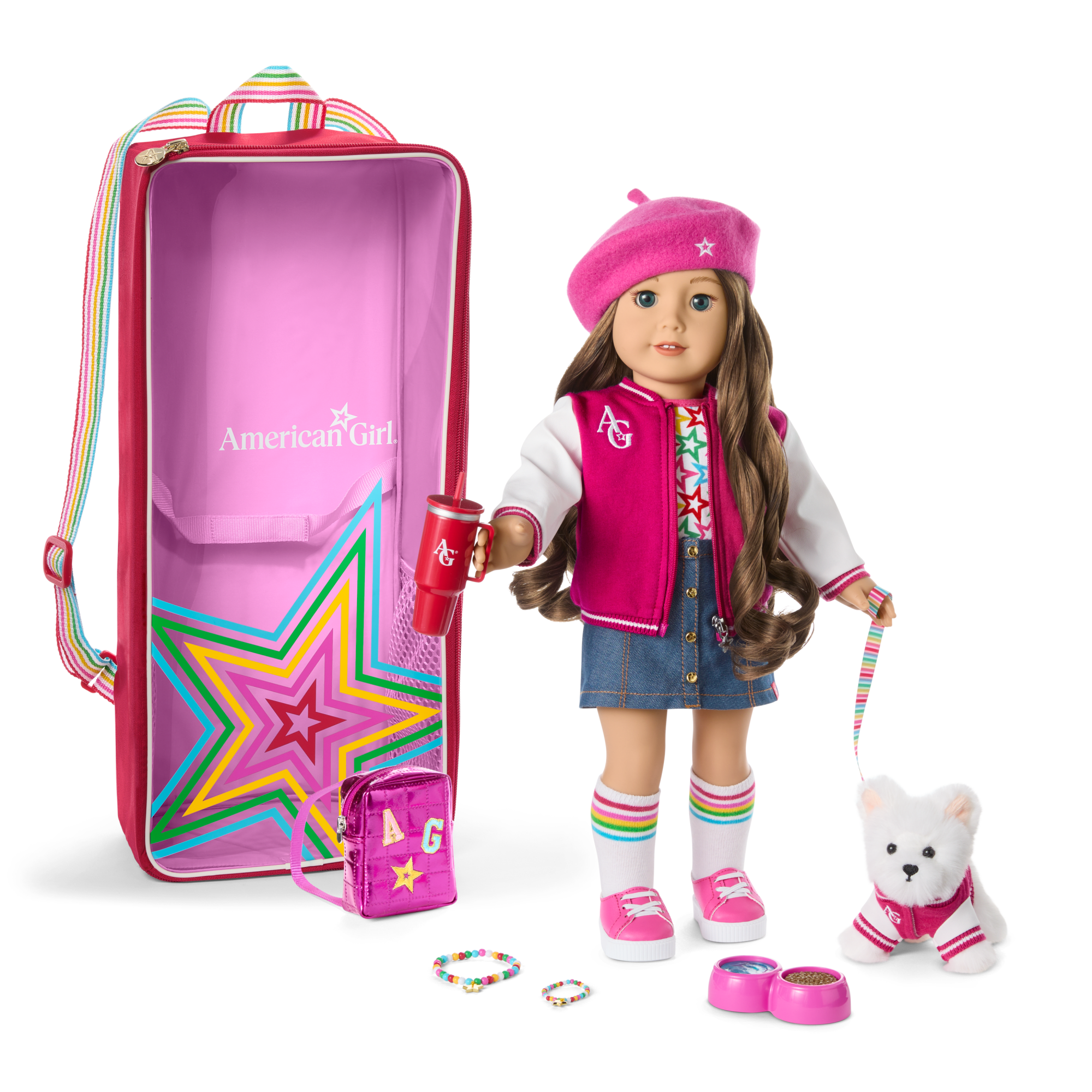 Truly Me? 18-inch Doll #126. Accessories. Puppy & Doll Carrier