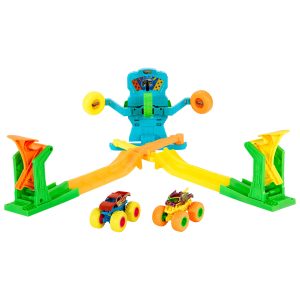 Hot Wheels-Coffret Neon Crashin' Slamway-2?V??hicules. 2?Modes de Jeu