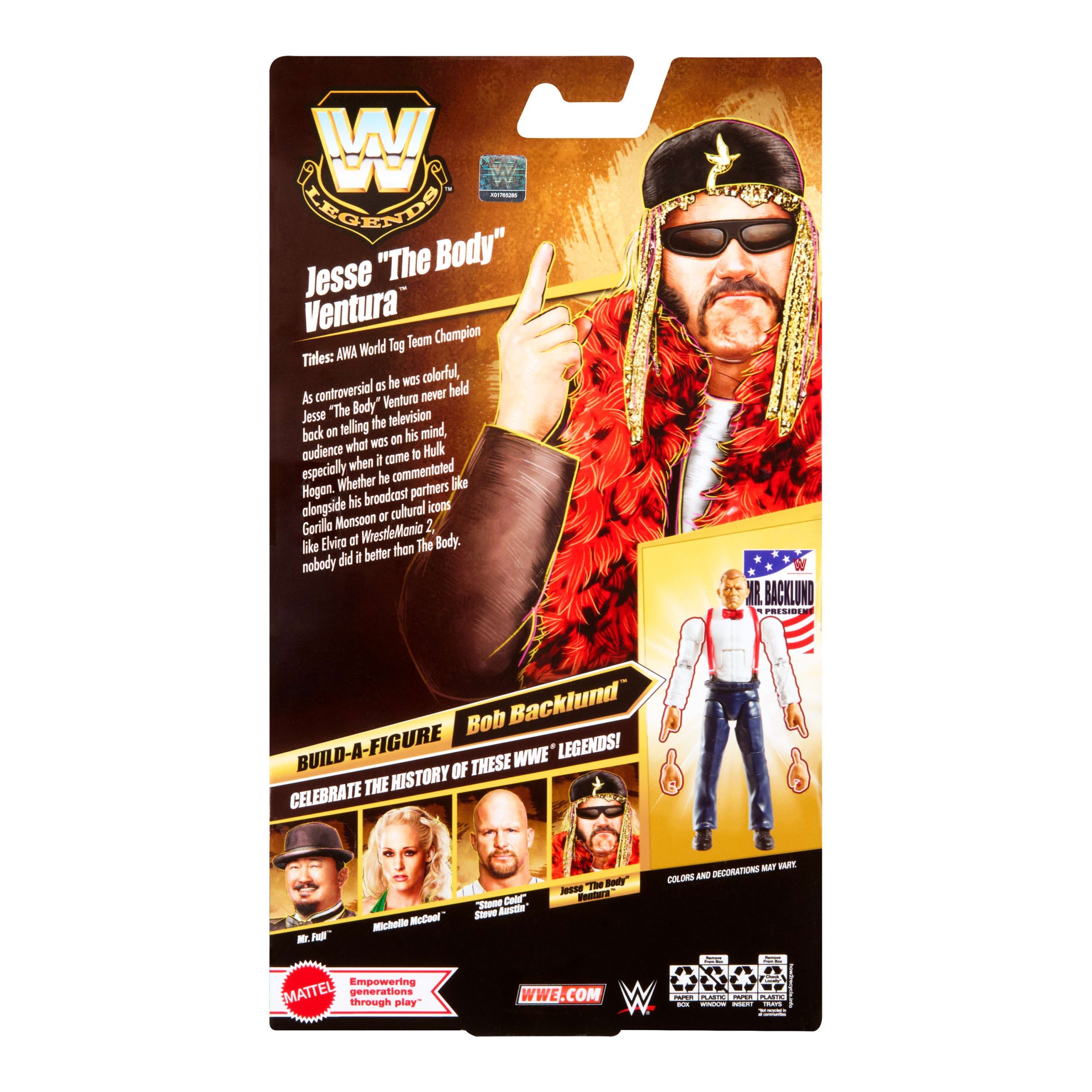 WWE Elite Legends Jesse The Body Ventura Action Figure & Accessories. Series 30 6-inch Set - Image 6
