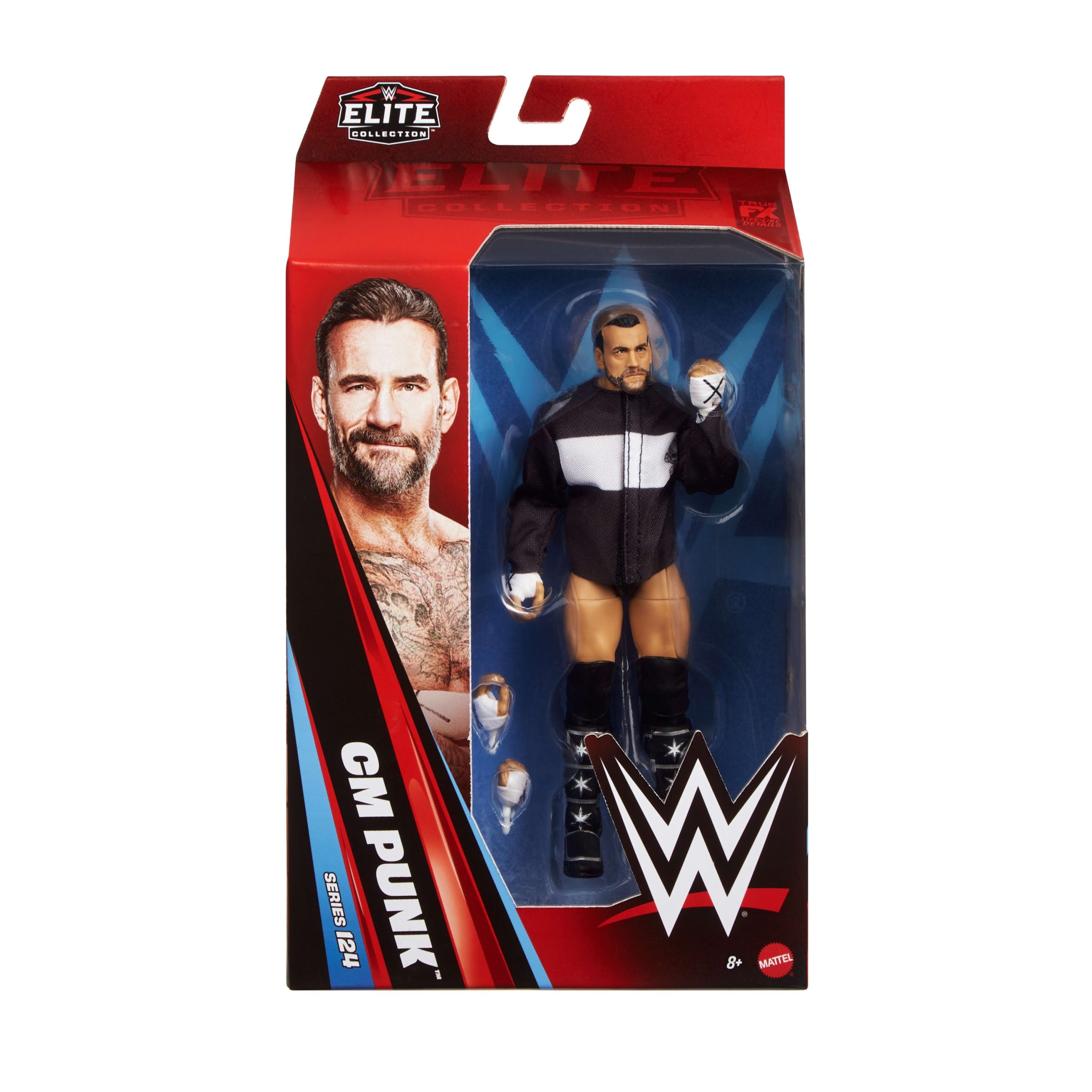 WWE Elite Cm Punk Action Figure. Series #124 Set. 6-inch Collectible With Articulation & Accessories - Image 2