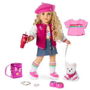 Truly Me? 18-inch Doll #115. Puppy. Mini Backpack & Accessories AG? Star Squad Bundle