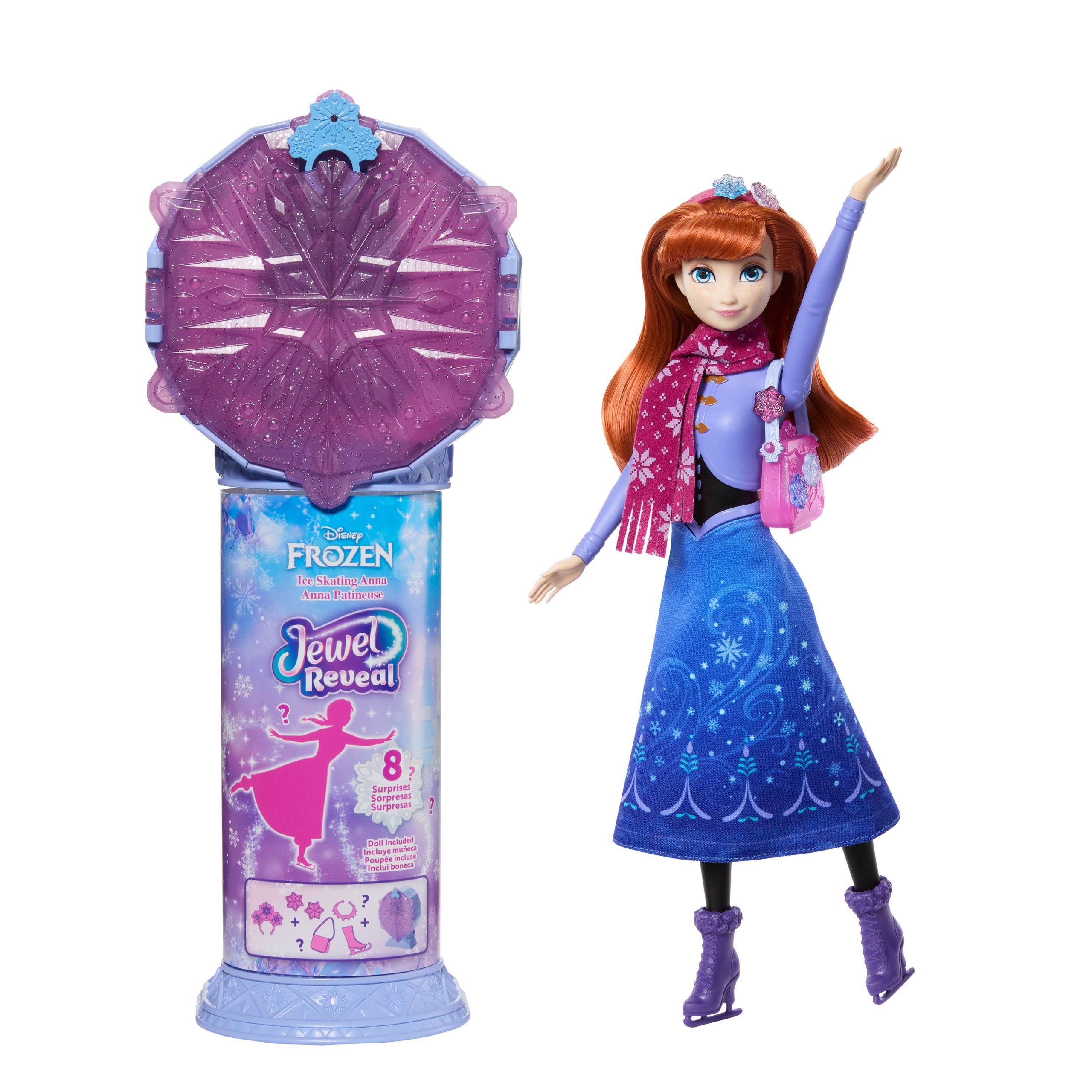 Disney La Reine des Neiges?Poup??e Jewel Reveal Anna Reine du Patinage