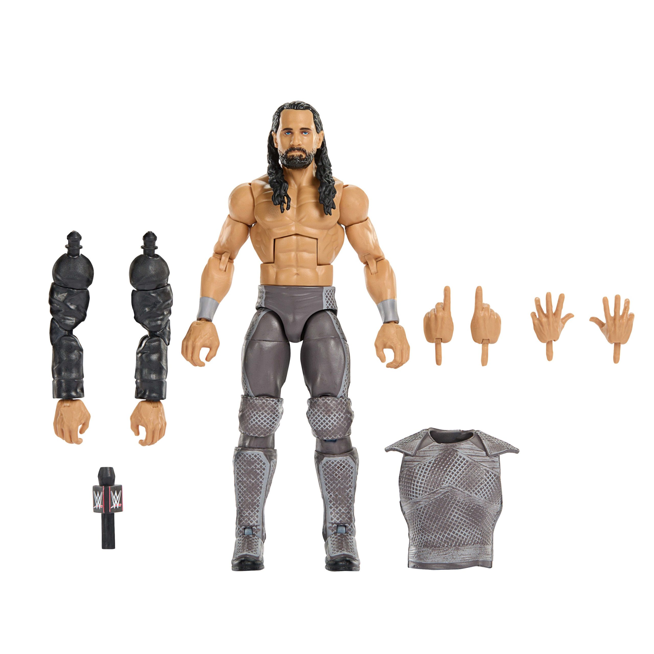 WWE Elite Collection Premium Live EVent Seth Rollins Action Figure Set. Wrestlemania Collectible