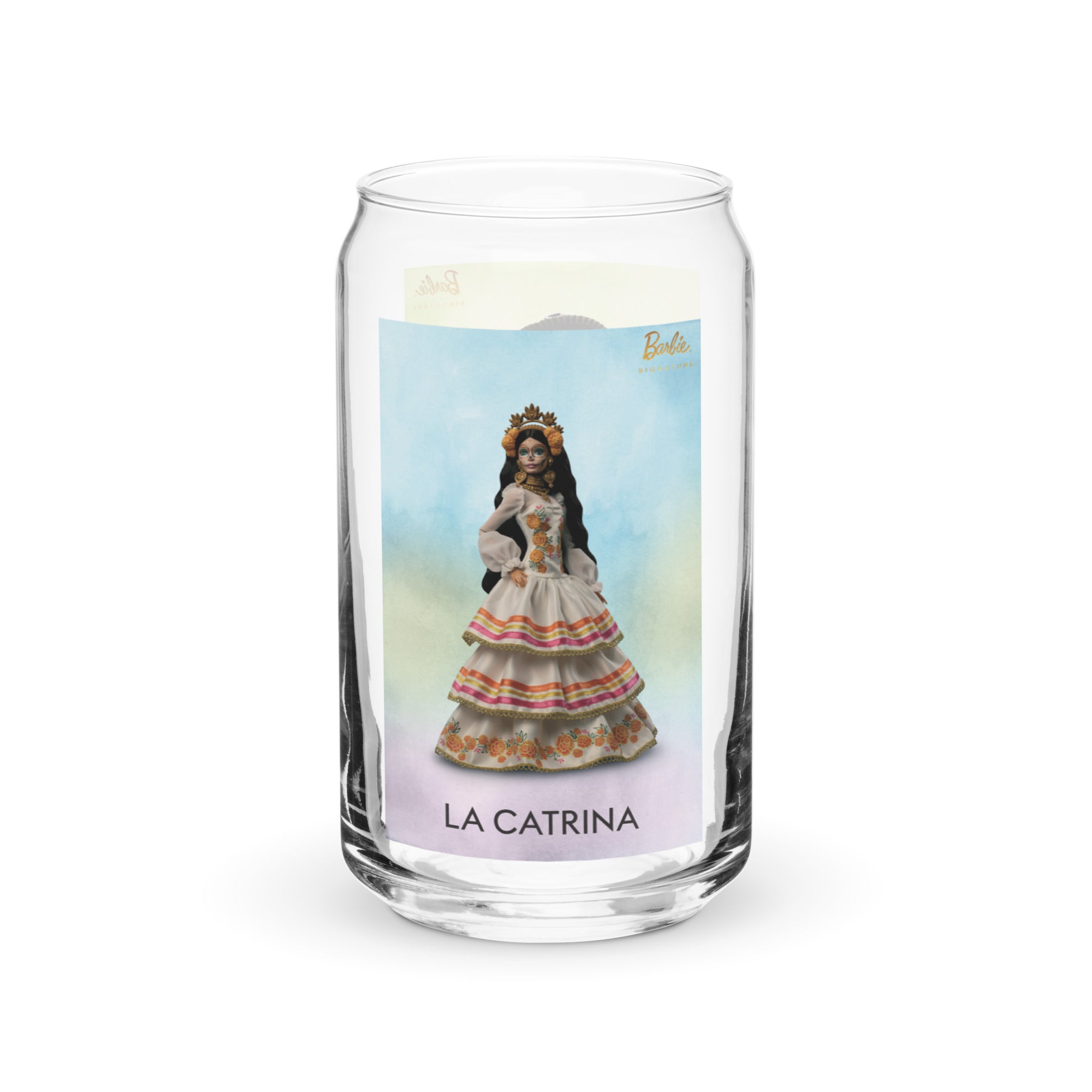 Barbie D??a de Muertos Portraits Clear Glass