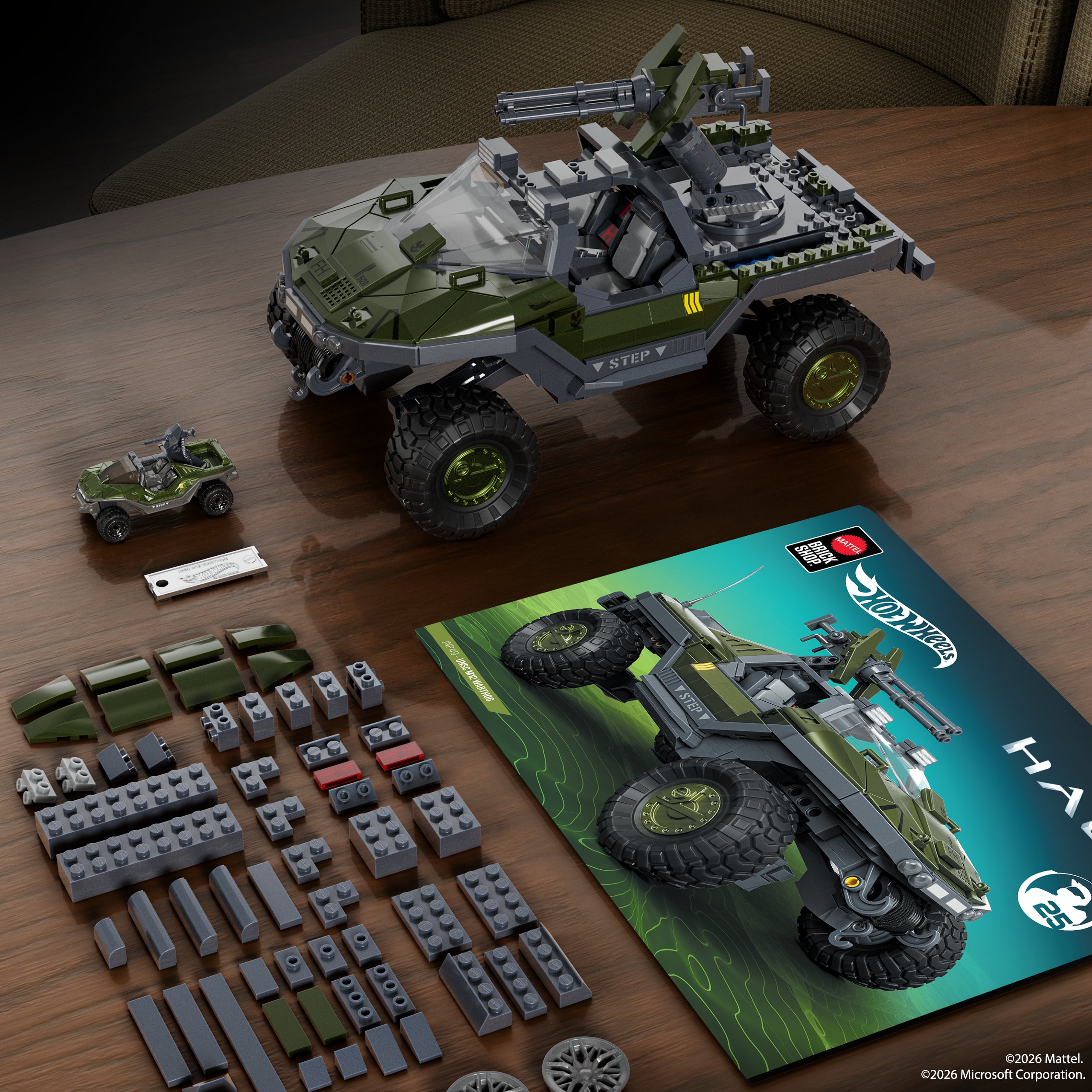 Hot?Wheels-Coffret de Construction V??hicule Warthog Halo-935?Pi??ces - Image 2