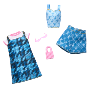 Barbie Tenues Coffret de 2?Tenues en denim et Accessoires