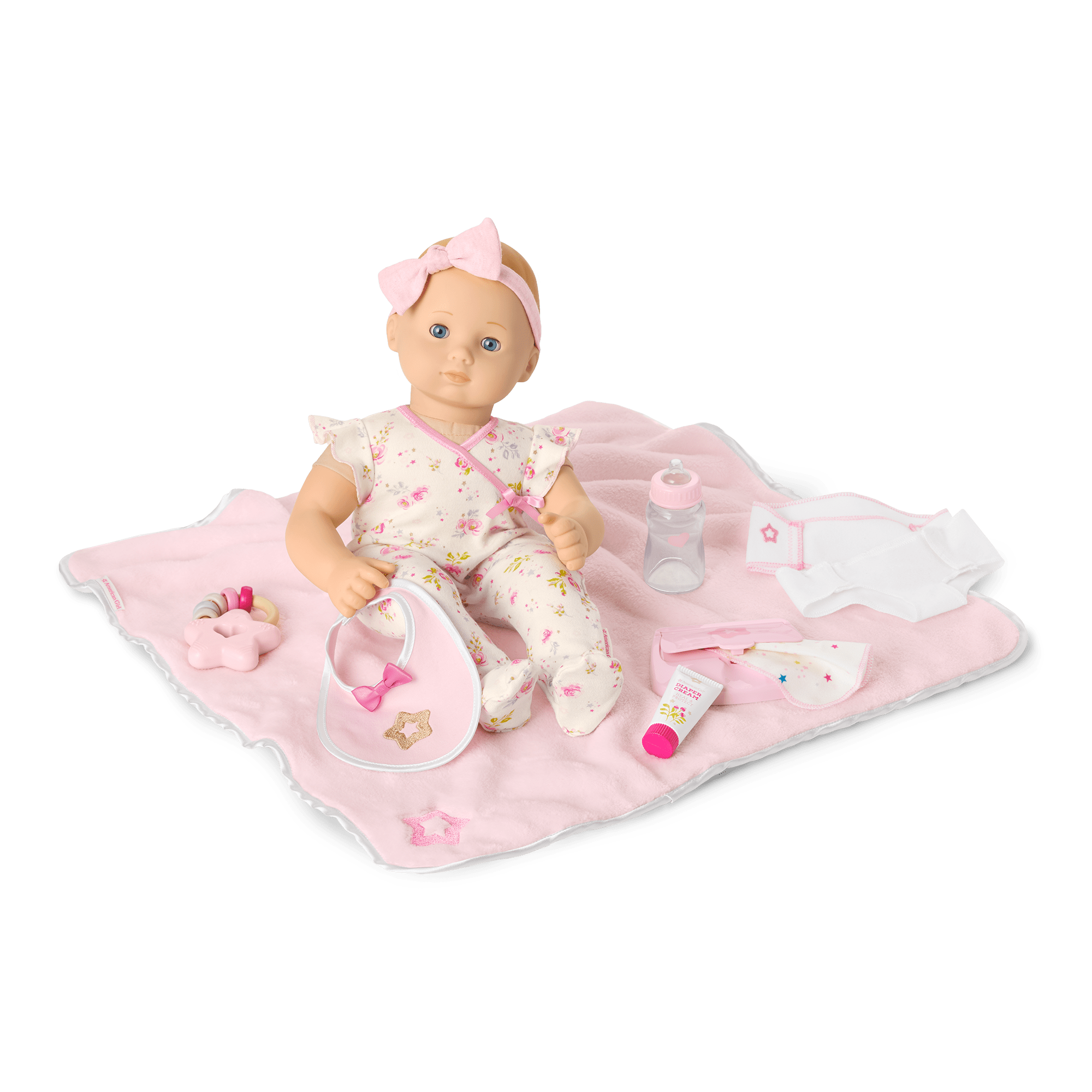 Bitty Baby? Doll #3 with blonde hair Care & Play Set