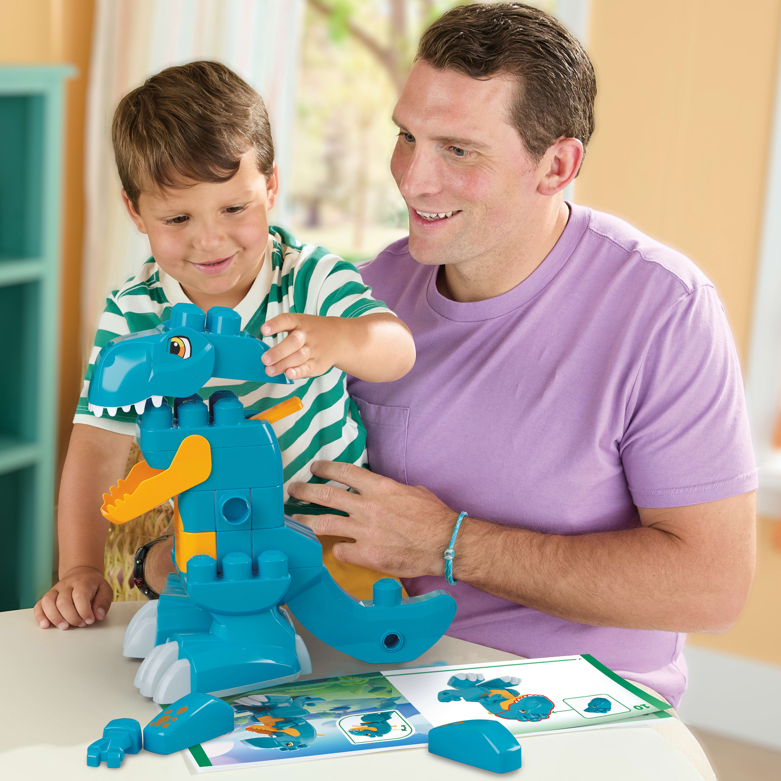 Mega Bloks Jogo de Constru??o 3 em 1 Dinossauro Monte e Ataque - Image 4